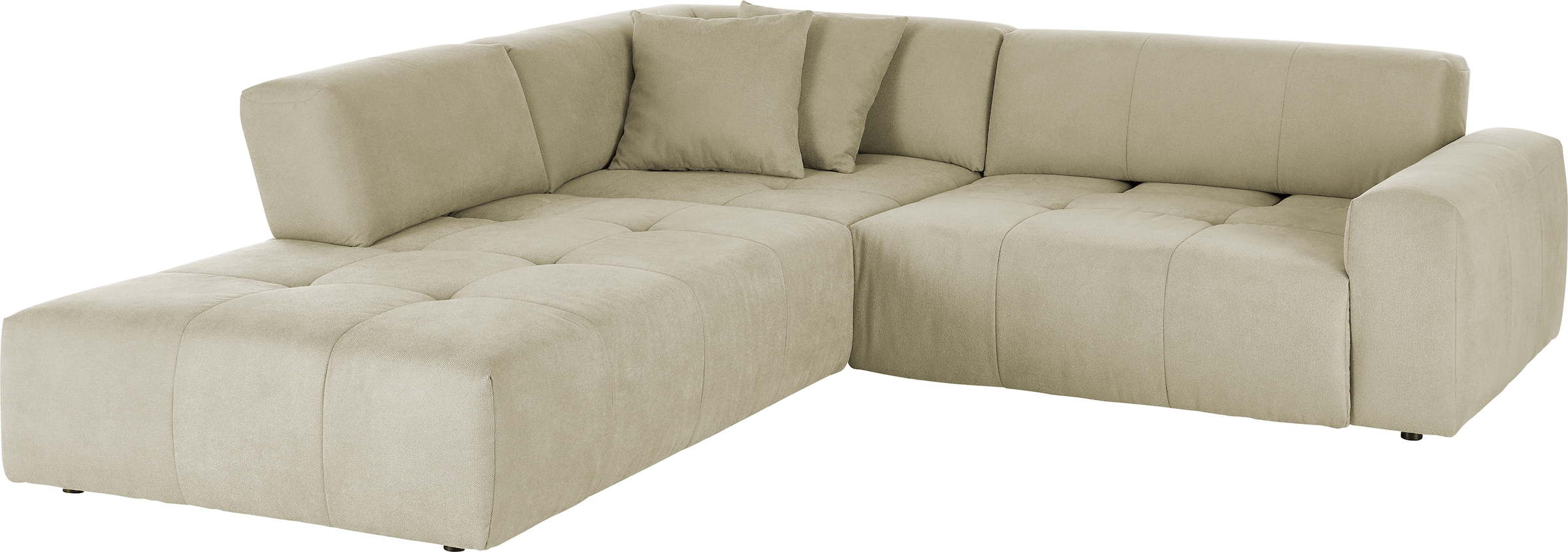 3C Candy Ecksofa »Yoshy Komfortsofa, bequem und modern, hochwertige Verarbeitungsdetails«, Zwei verschiedene Sitztiefen durch verstellbare Rückenlehne, L-Form