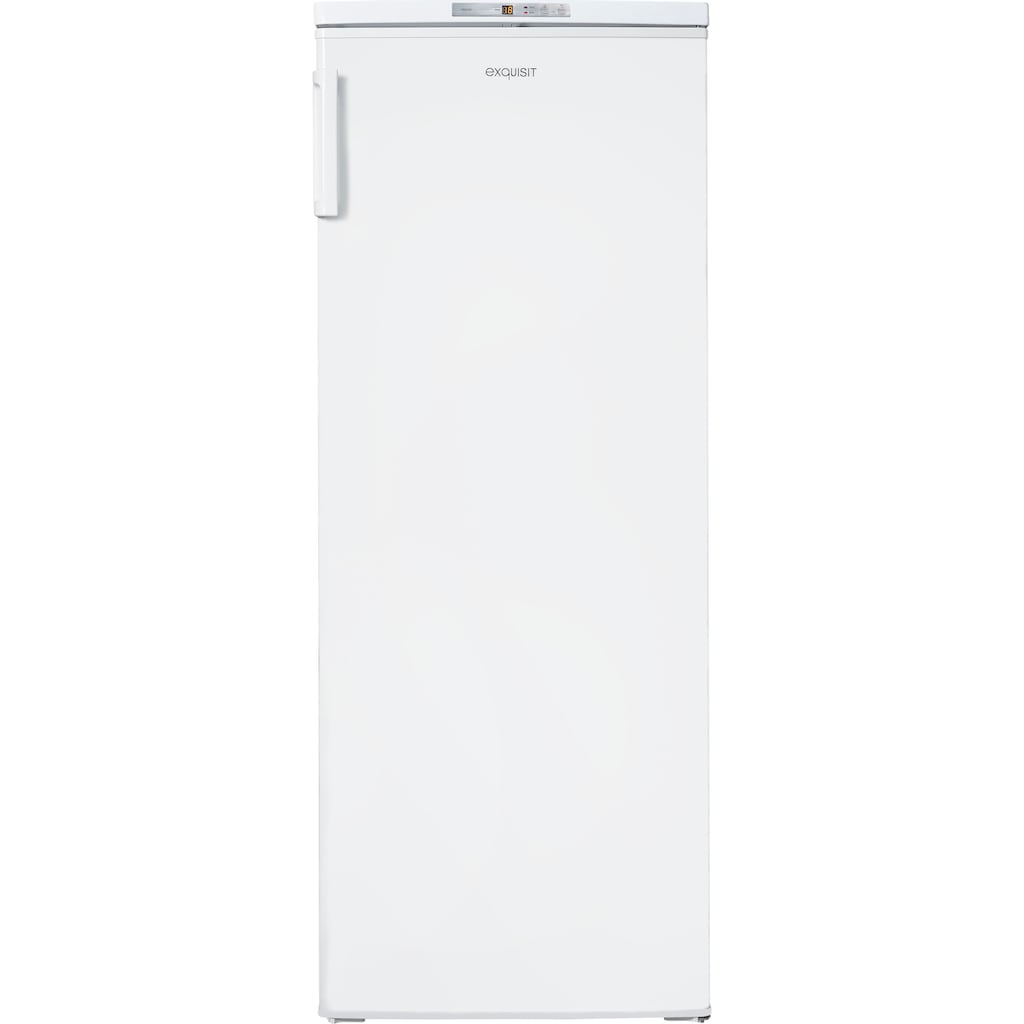 exquisit Gefrierschrank »GS235-HE-040E weiss«, 142 cm hoch, 58 cm breit