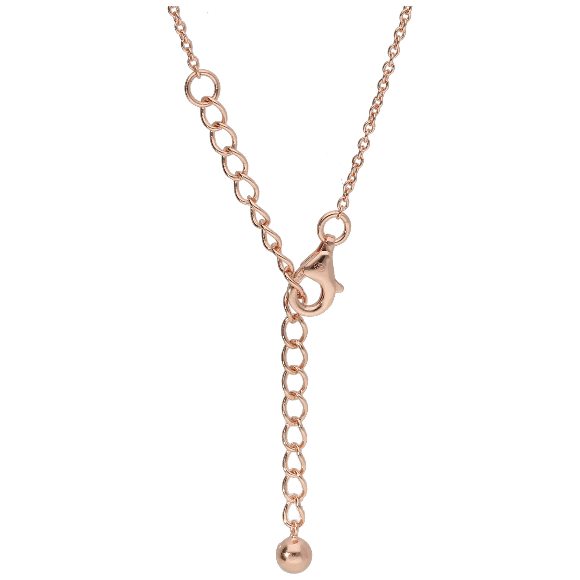 Smart Jewel Kette mit Anhänger »Kette Anhänger Herz mit Zirkonia, rosé vergoldet, Silber 925«