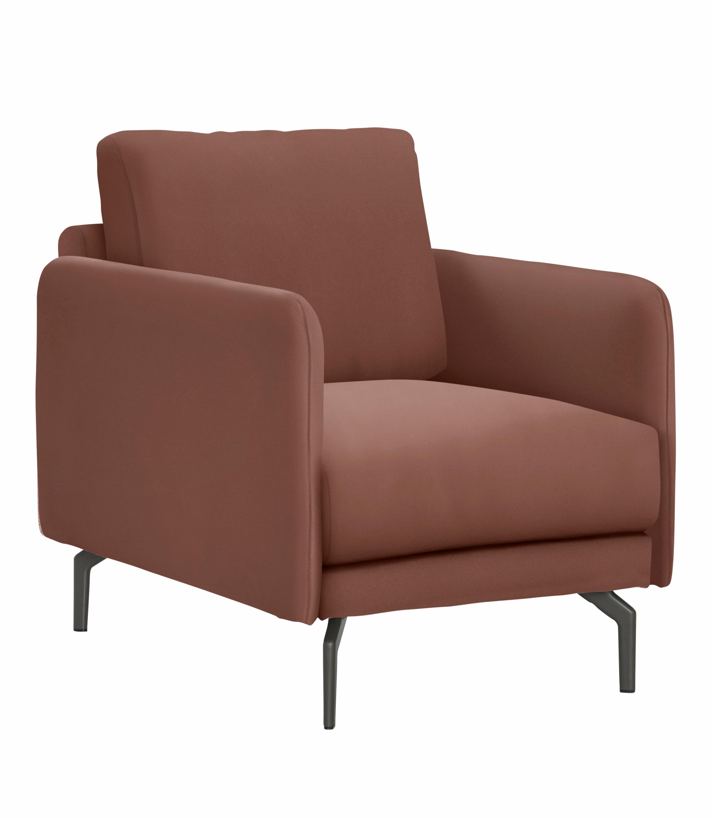 hülsta sofa Sessel »hs.450«, Armlehne sehr schmal, Breite 70 cm, Alugussfuß Umbragrau