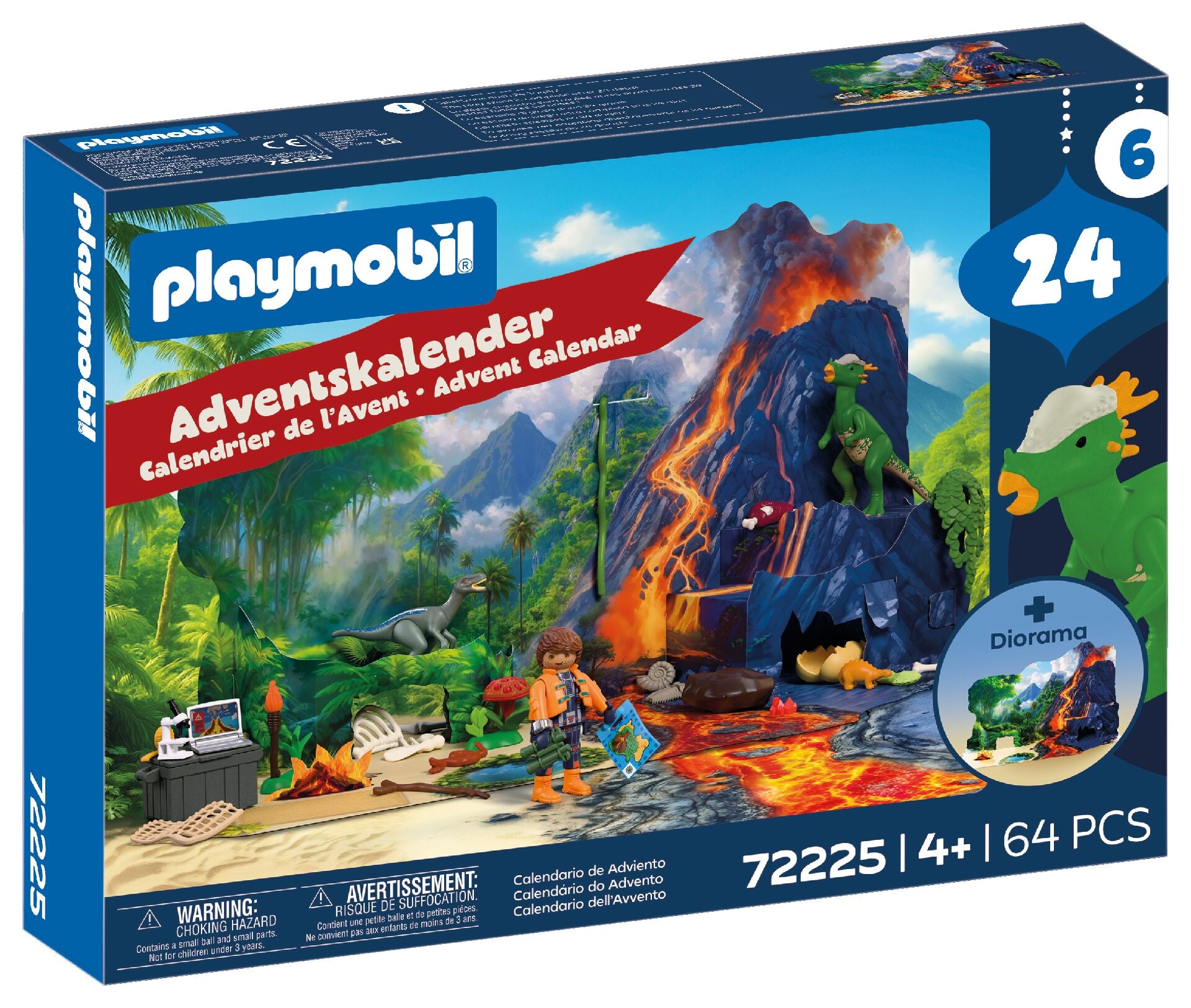 Playmobil® Spielzeug-Adventskalender »Spielbausteine, Dino-Expedition (72225), Dinos« ab 4 Jahren Made in Europe