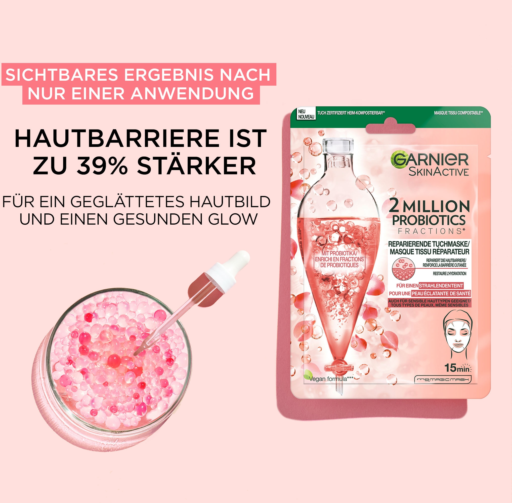 GARNIER Tuchmaske »Garnier SkinActive Reparierende Tuchmaske«