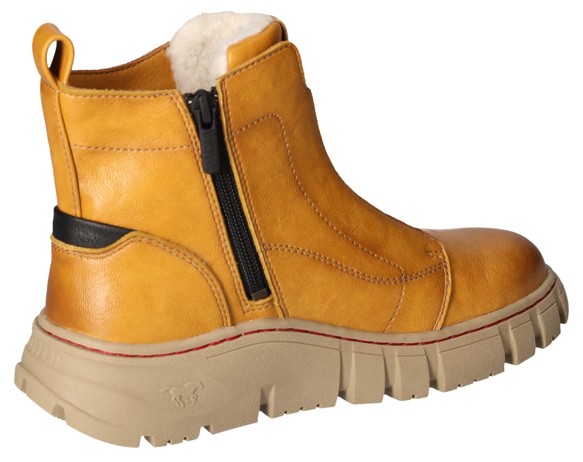 Mustang Shoes Winterboots, Stiefelette, Plateauboots mit Gummizug für guten Sitz