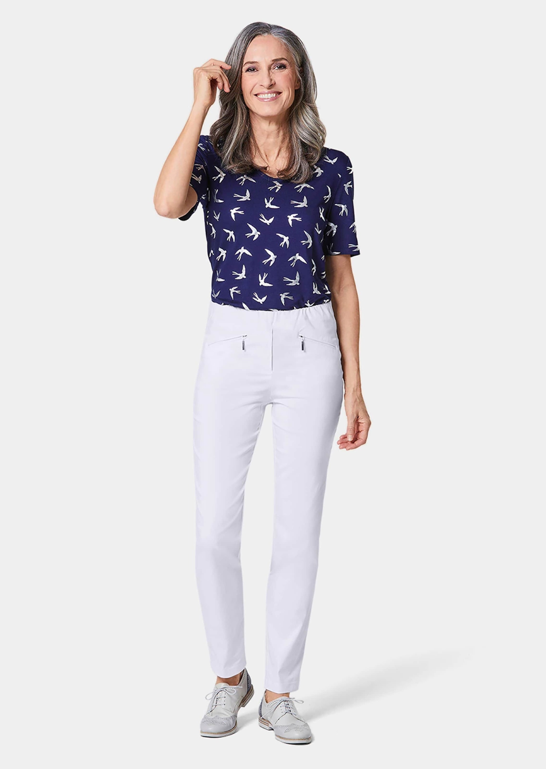 GOLDNER 2-in-1-Hose »Schlupfhose LOUISA mit Steppnähten«