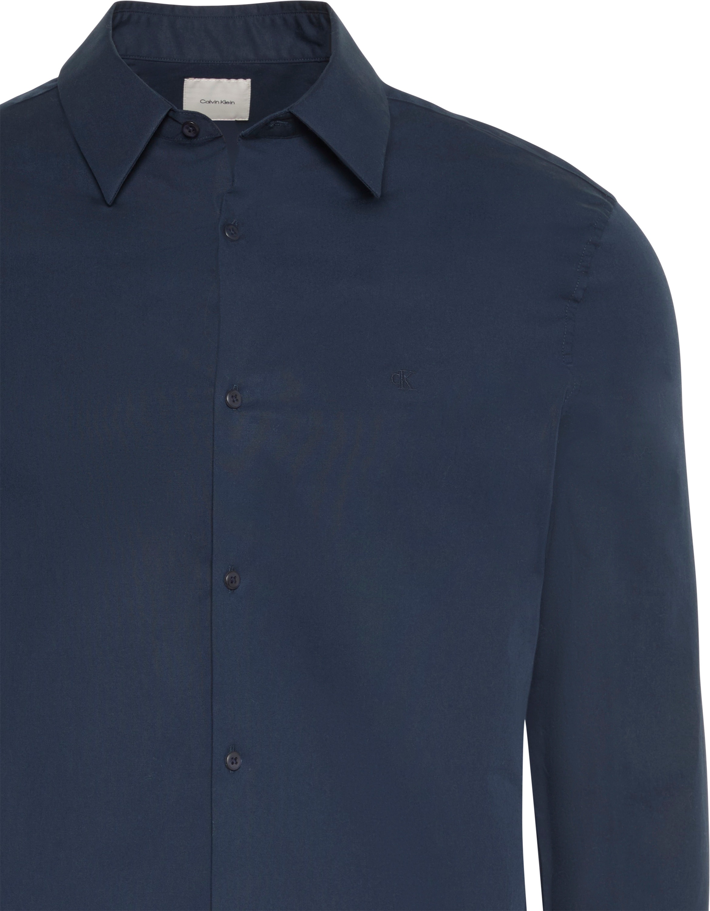 Calvin Klein Langarmhemd »LONG SLEEVE SOLID STRETCH SLIM SHIRT« slim fit, in Unifarbe