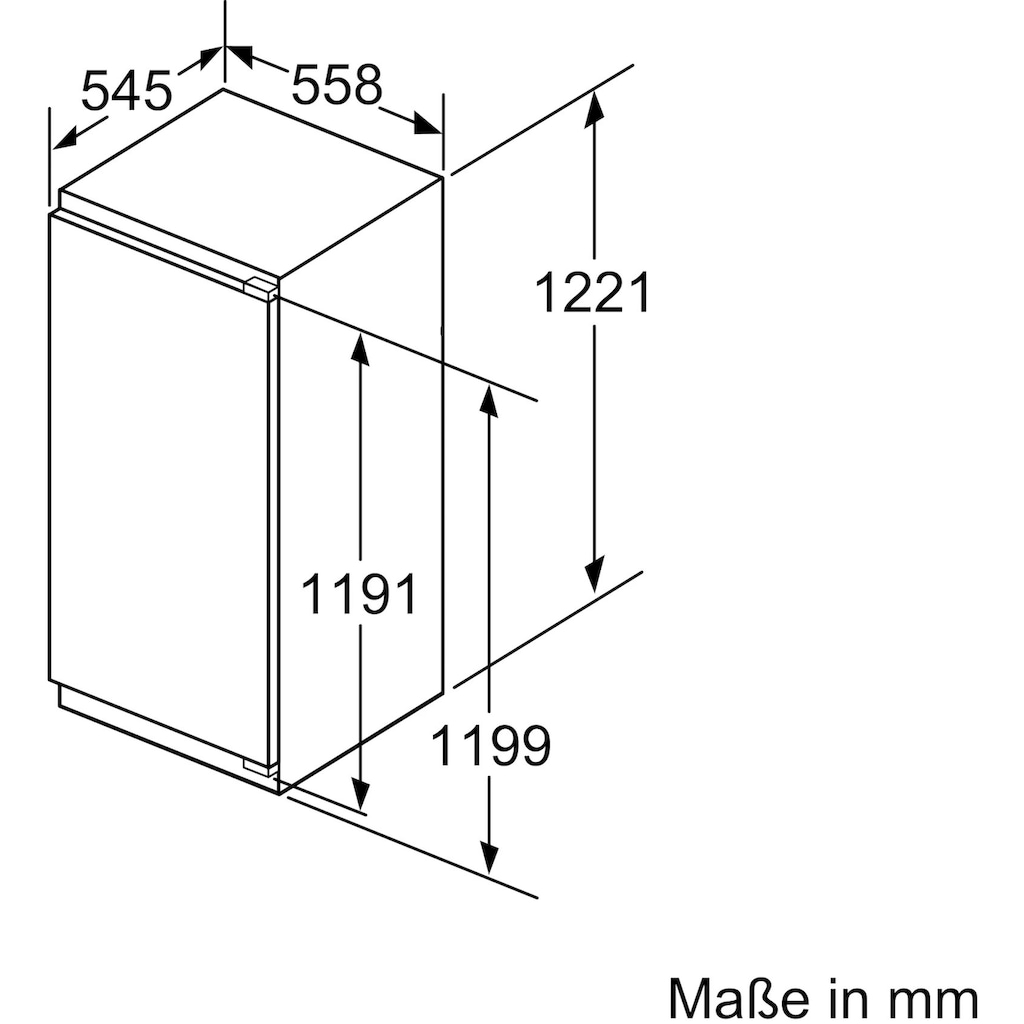 SIEMENS Einbaukühlschrank »KI42LADE0«, KI42LADE0, 122,1 cm hoch, 55,8 cm breit