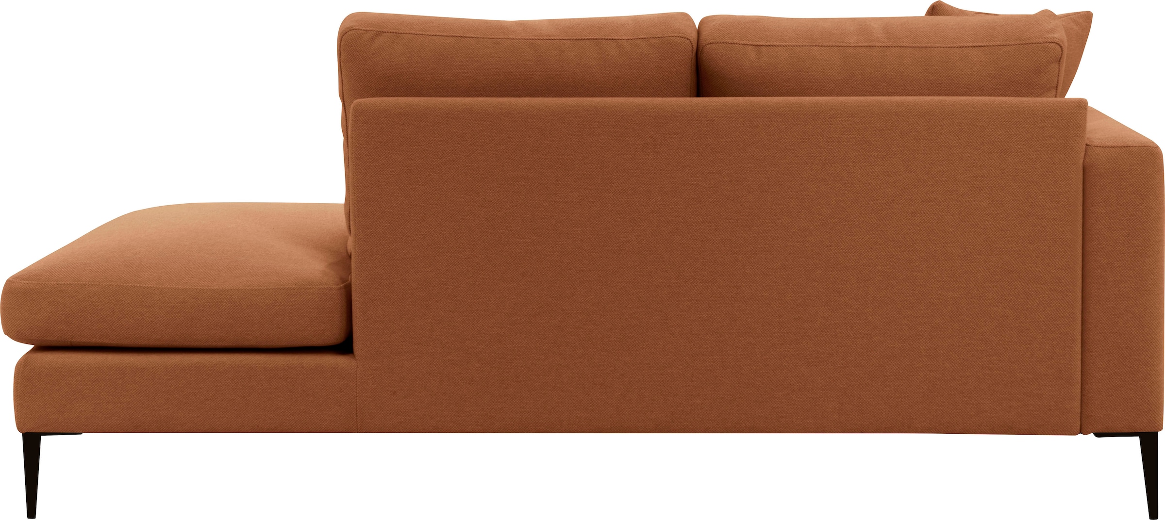 Leonique Recamiere »Cozy Chaiselongue, Maße B/T/H: 195/97/80 cm«, mit losen Kissen und Metallbeinen, Armlehne links oder rechts wählbar
