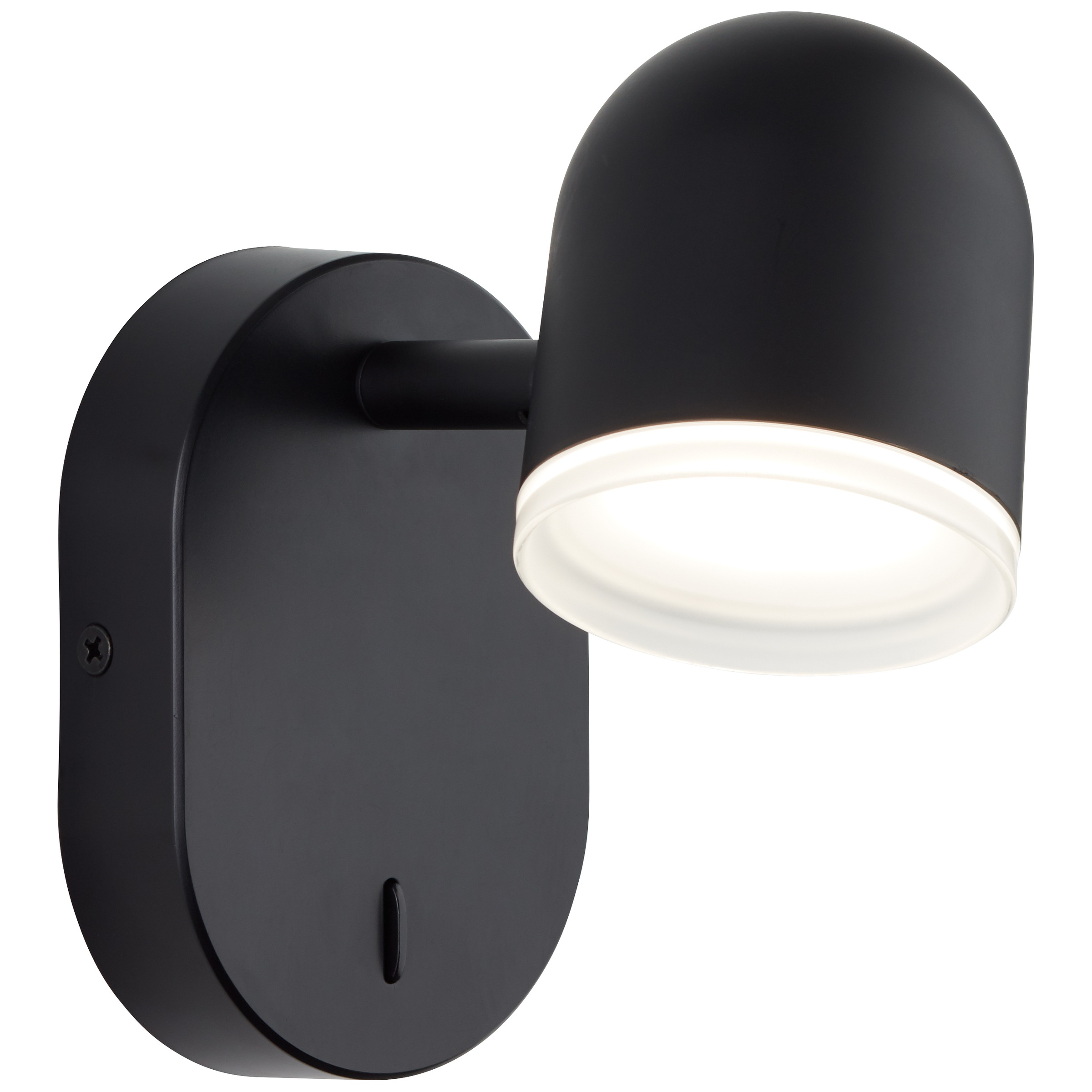 Brilliant Leuchten Wandstrahler, Neutralweiß, Gretchen LED Wandspot Schalter schwarz matt