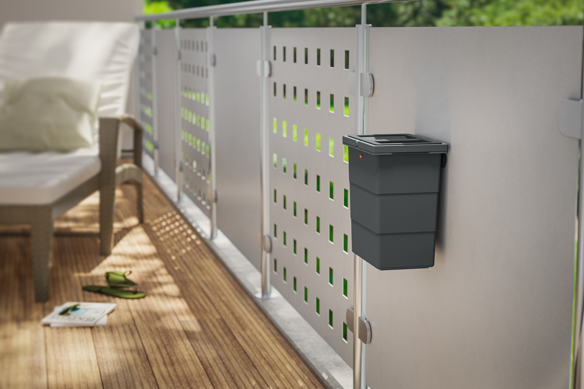 Hailo Mülleimer »FLEXBOX S« 1 Behälter Kunststoff, geruchsdichter Deckel, 7 Liter