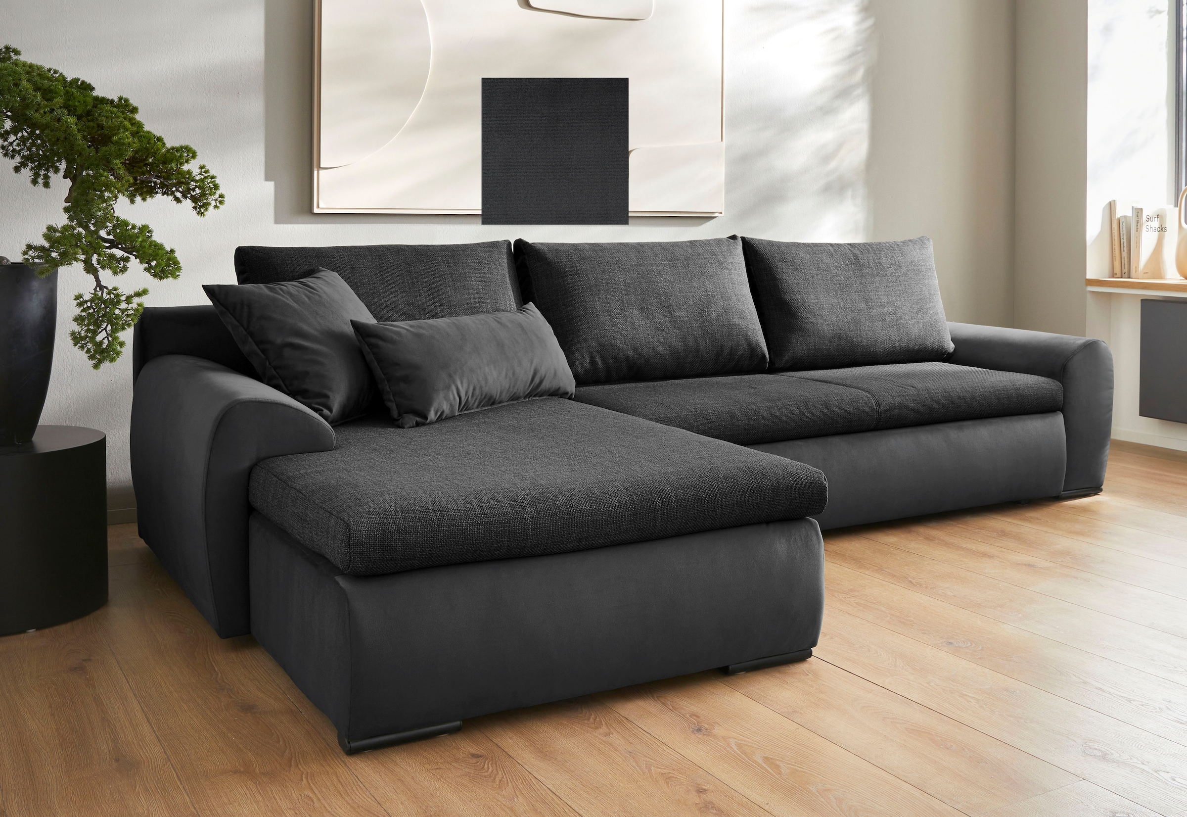 Home affaire Ecksofa Win L-Form, wahlweise mit Bettfunktion und Bettkasten