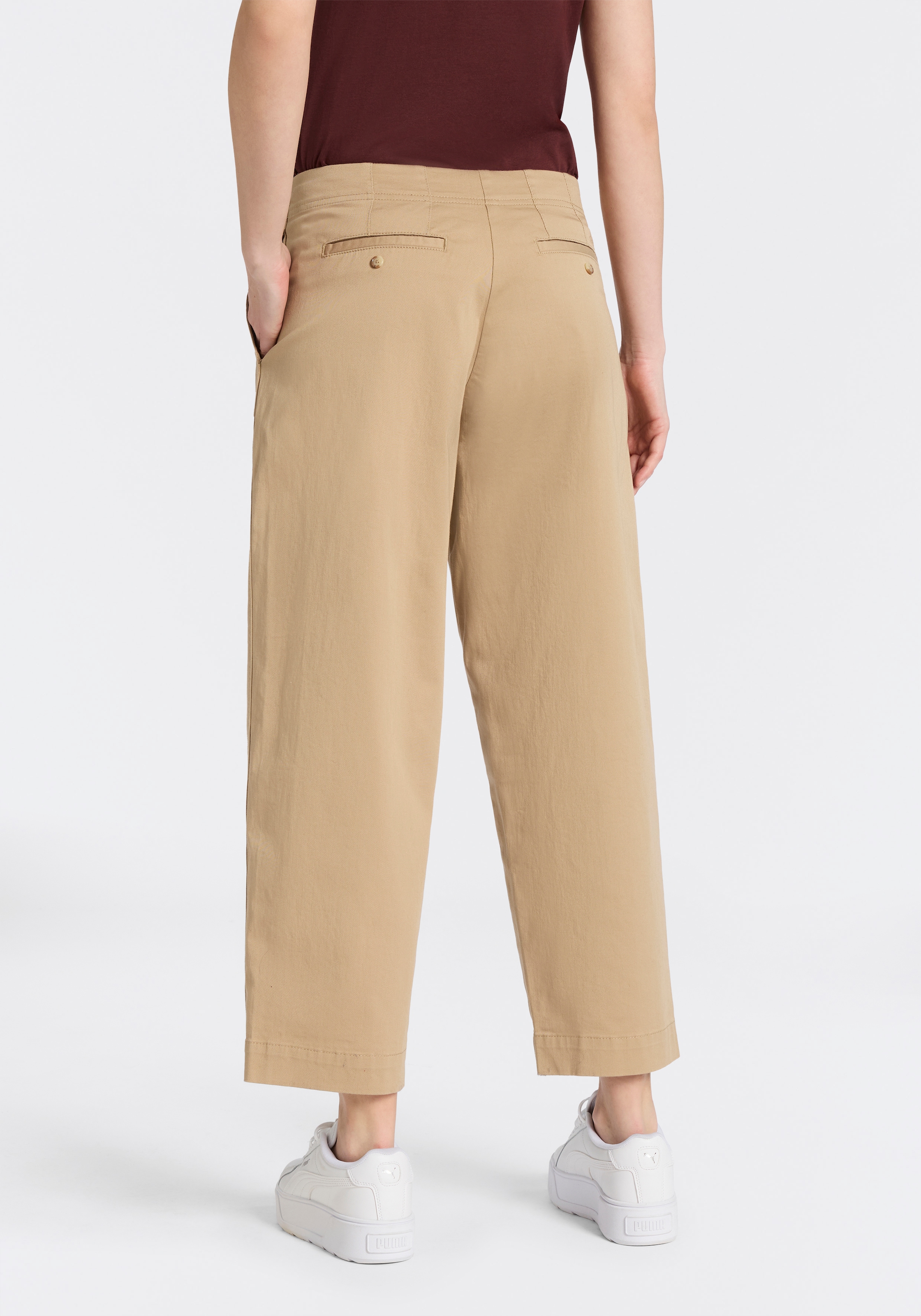 BOSS ORANGE Chinohose »Taquina Premium Damenmode«  in lockerer Passform, Barrel Fit