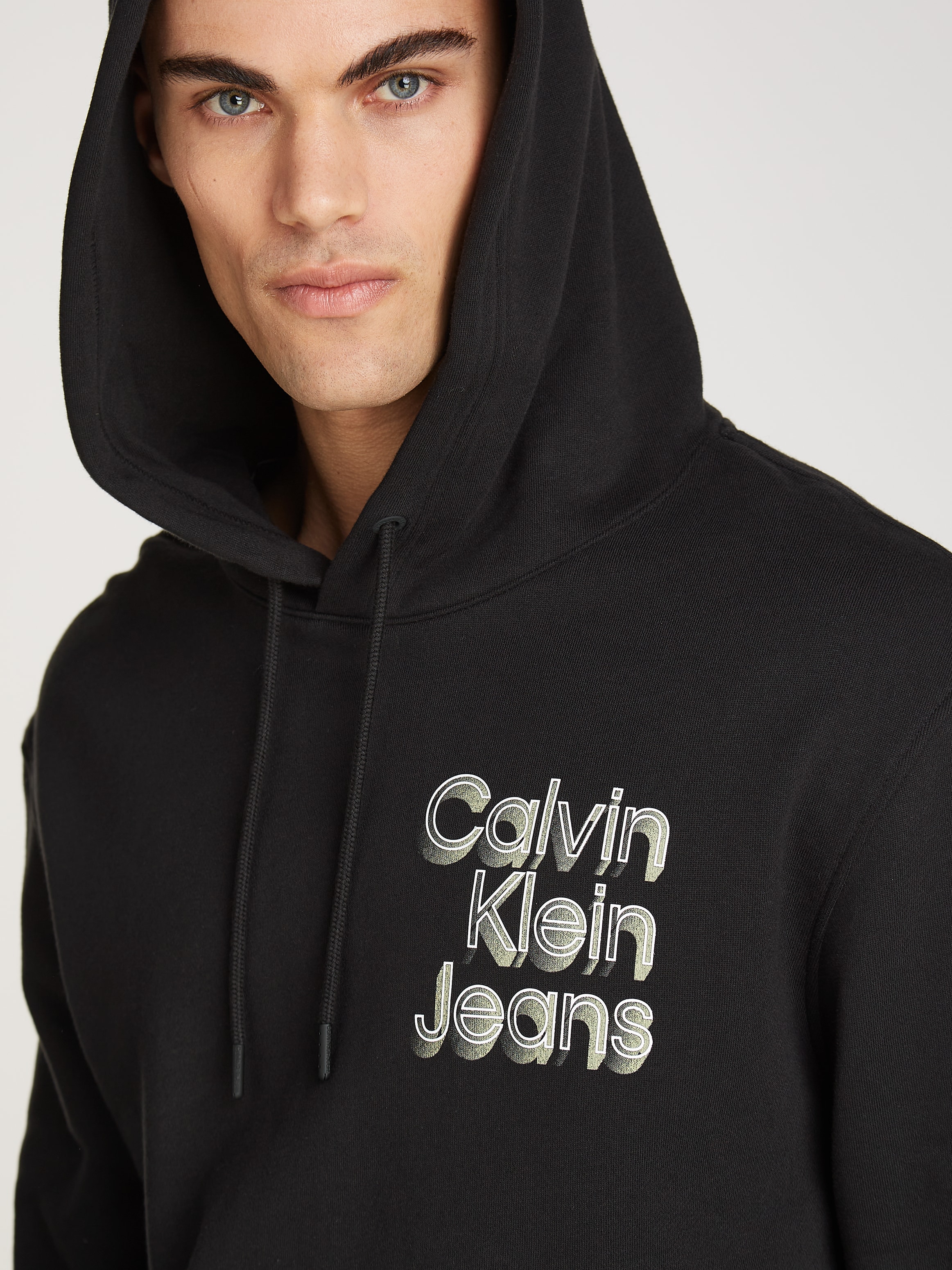 Calvin Klein Jeans Kapuzensweatshirt »STACKED EUPHORIC LOGO HOODIE«, mit Logoschriftzug