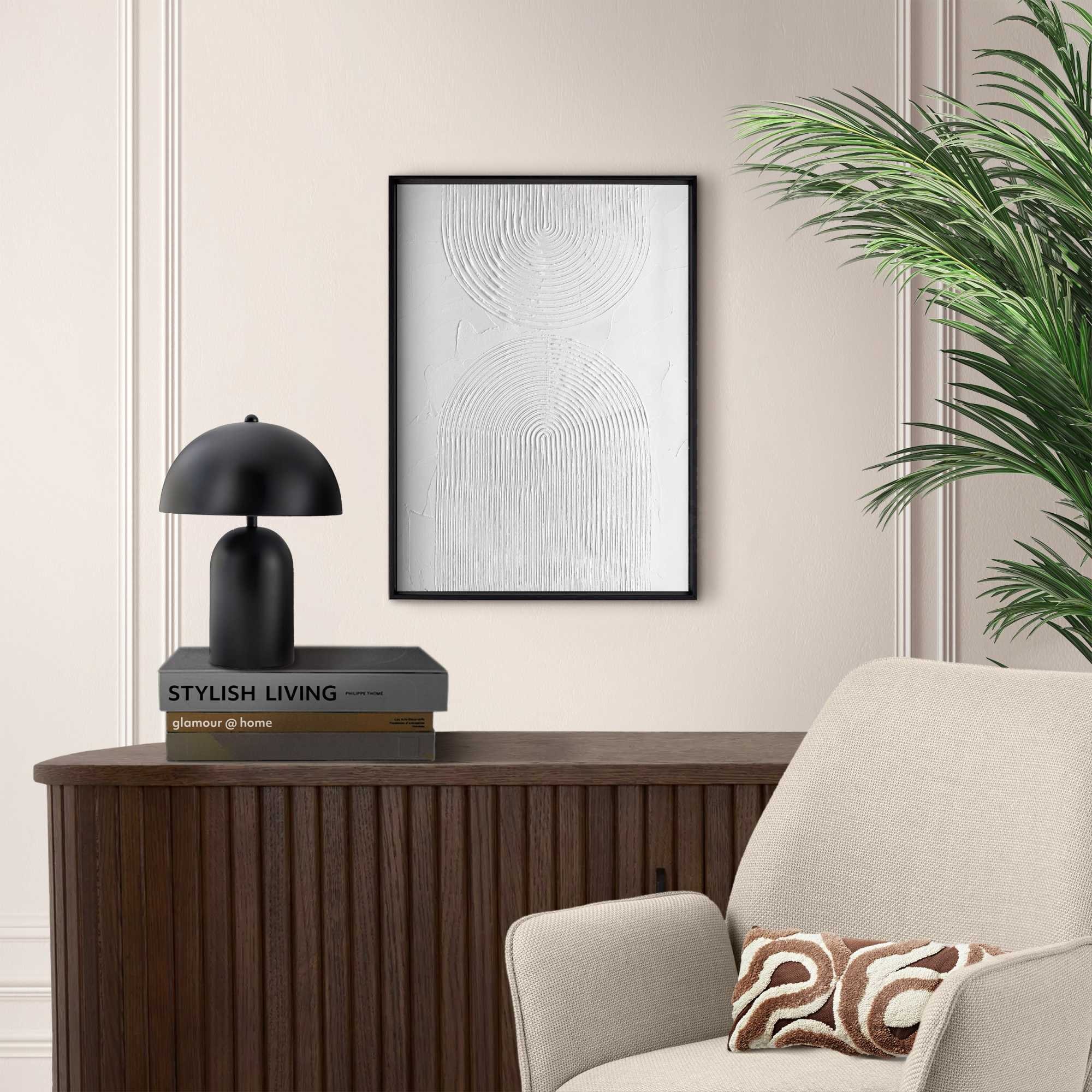 Reinders! Wandbild »Reliefbögen«, Wohnzimmer - Schwarz-Weiß - MDF - Abstrakt - 30x40 cm