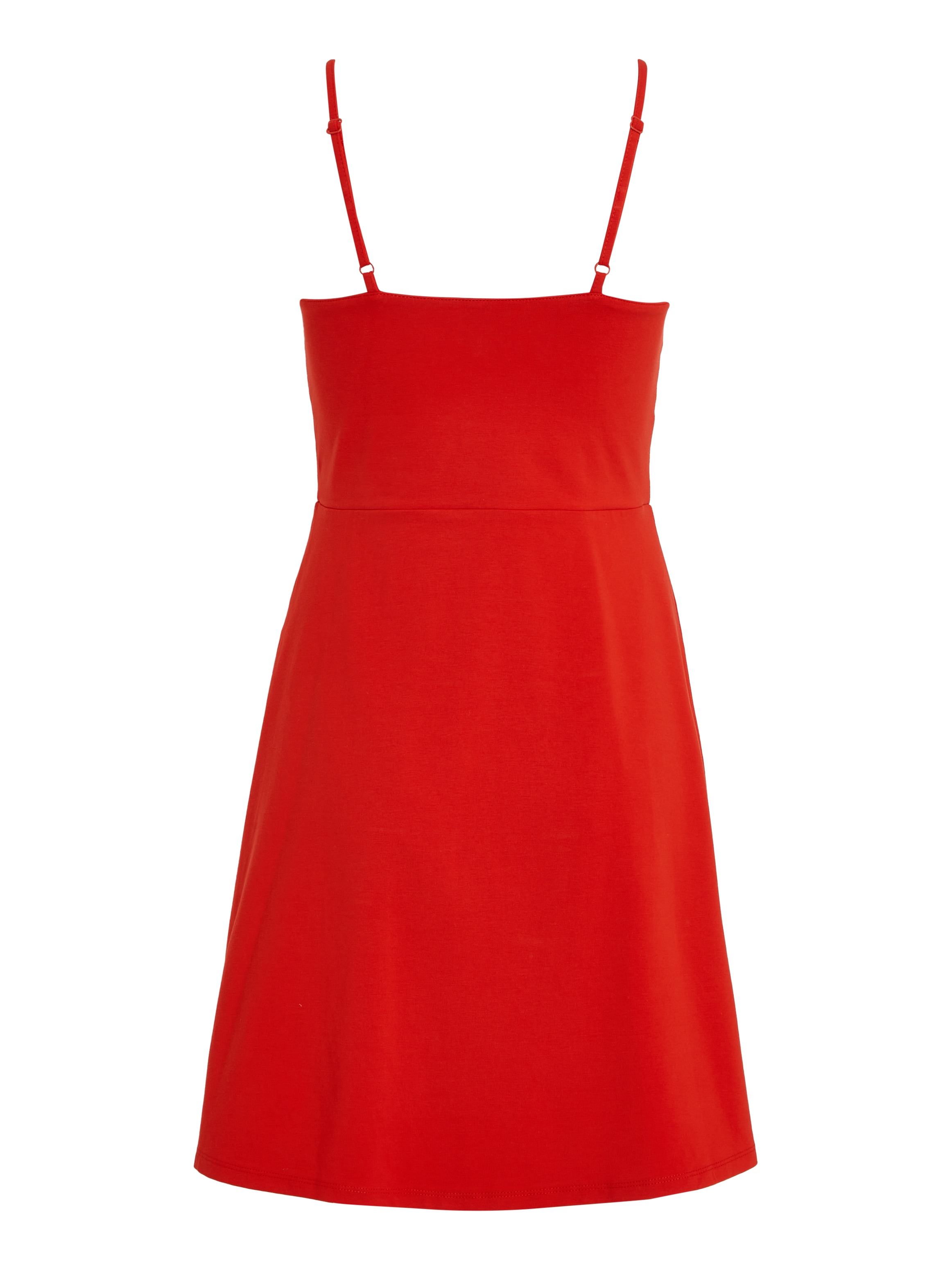 Tommy Jeans Spaghettikleid »TJW ESSENTIAL STRAP FLARE DRESS«, mit verstellbaren Spaghettiträgern