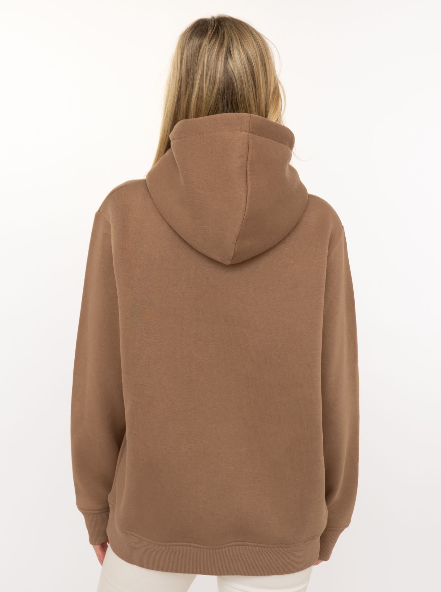 Zwillingsherz Hoodie »"Wild Brave Free"«, gestickter Schriftzug, mit Pailletten, Leomuster, Fronttasche, Kapuze
