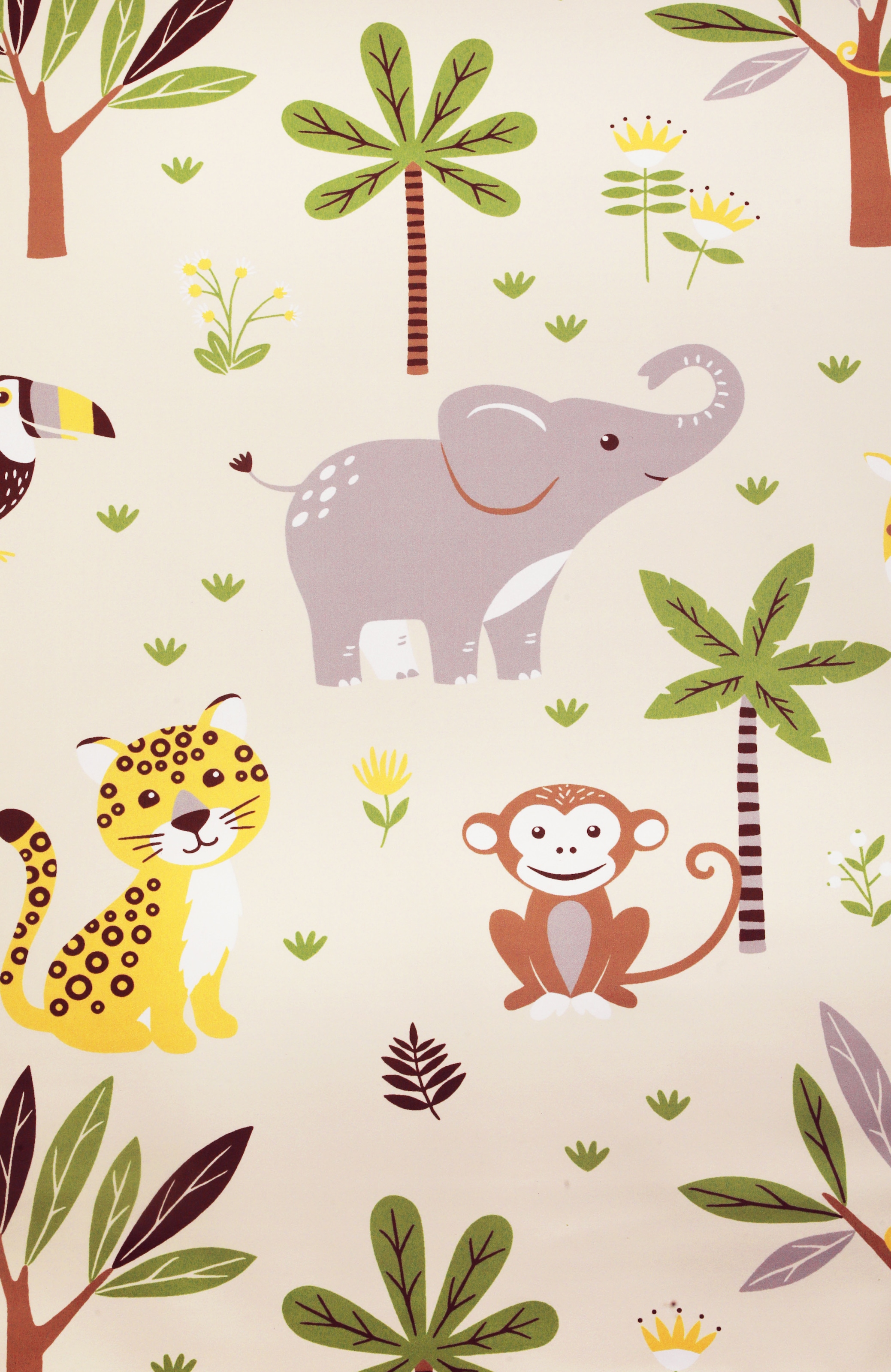Lüttenhütt Rollo »Jungle«, Lichtschutz, Sichtschutz, ohne Bohren, freihängend, Klemmfix, Fixmaß, Tiere, Kinderrollo, einseitig bedruckt