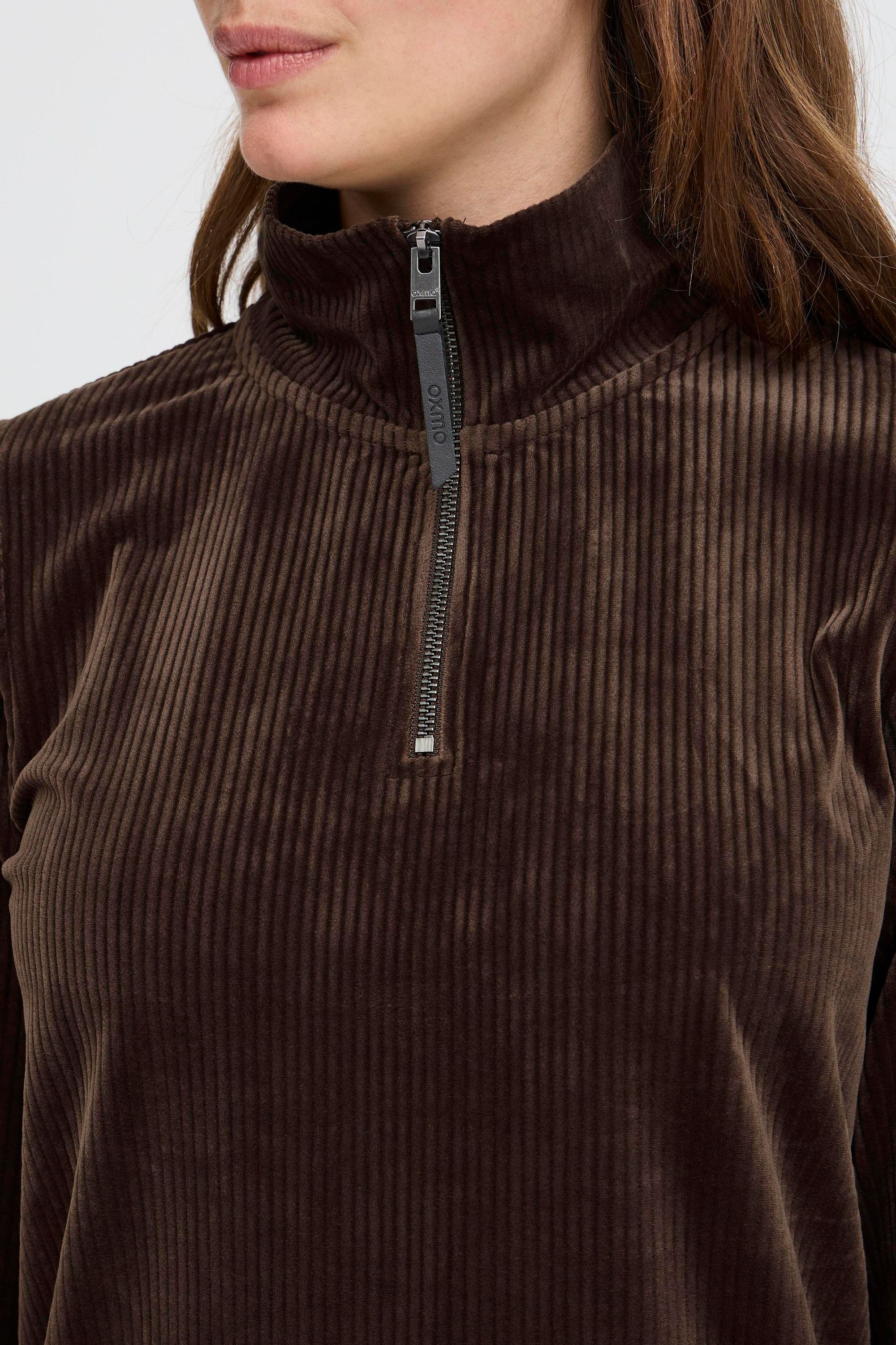 OXMO Sweatkleid »Sweatkleid OXEBBA HALFZIP«