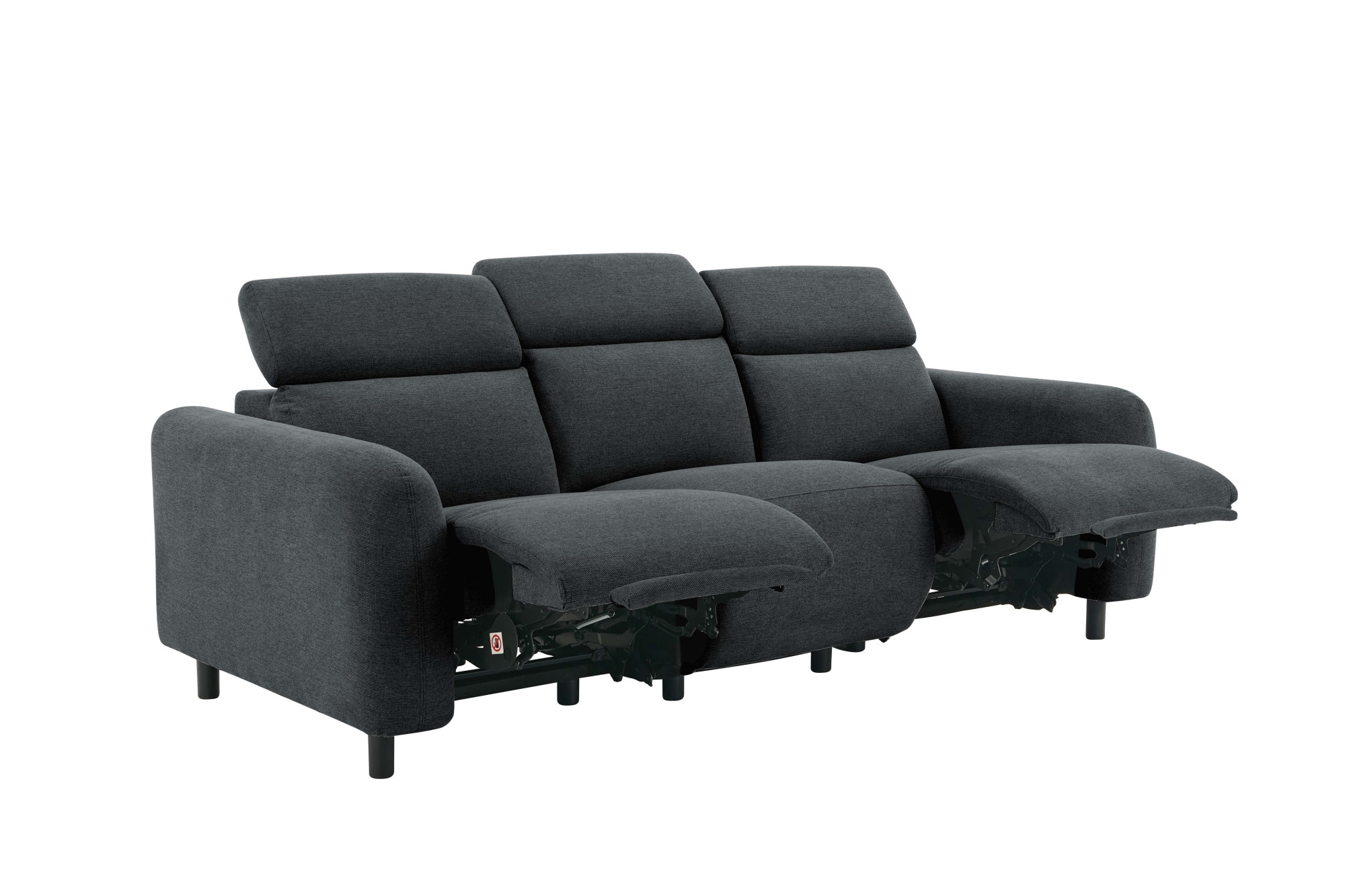 Home affaire 3-Sitzer »SKAANE Struktur-Sofa, 229 cm, manuelle-u. elektrische Relaxfunktion« Relax-Funktion in 2 Sitzen, Kopfteilverstellung, Federkernpolsterung