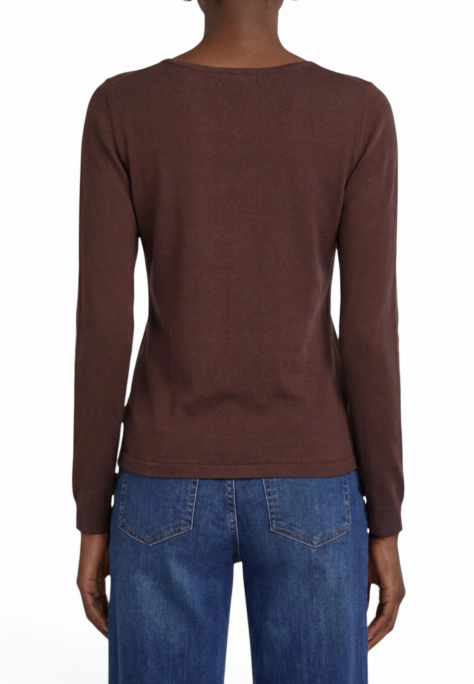 Zero Langarmshirt »Langarm-Shirt mit Knopfleiste«