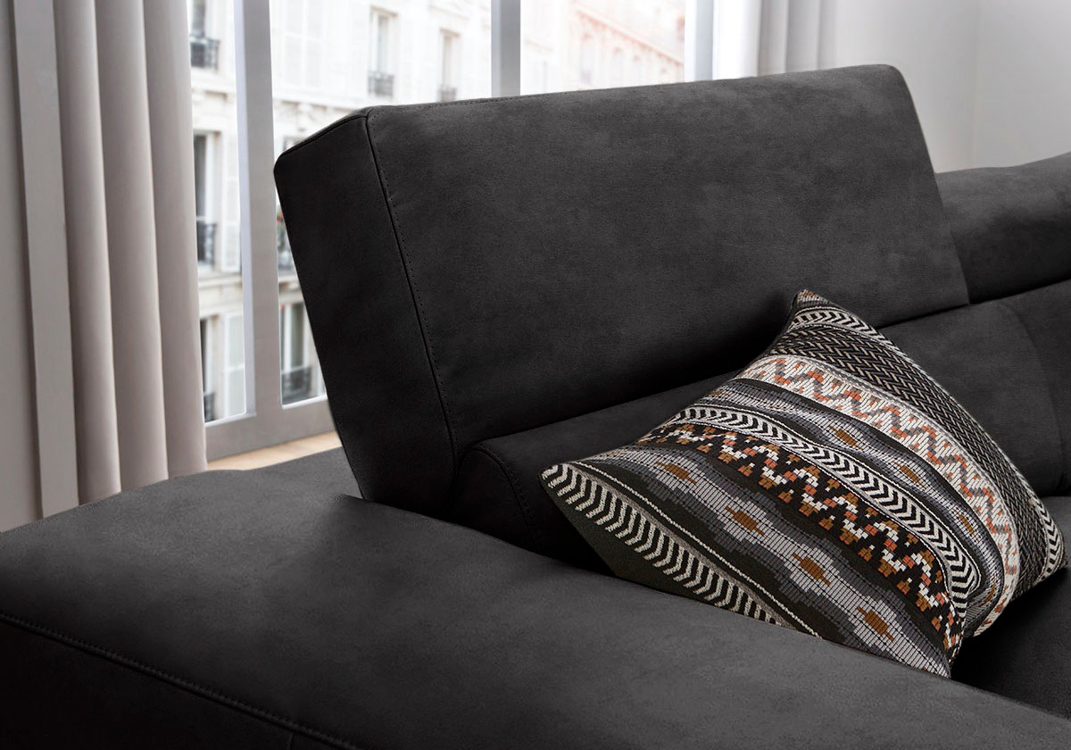 W.SCHILLIG Ecksofa »piedroo, Designsofa mit tollem Sitzkomfort, elegant und bequem, L-Form«, Kopfteilverstellung, wahlweise mit Sitztiefenverstellung, Breite 343cm
