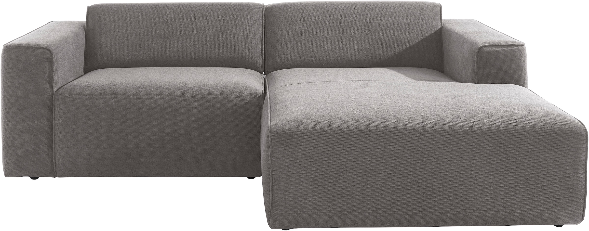 andas Ecksofa »Noord mit Kedernaht, Breite 234 cm«, Cord, Struktur, Webstoff, mit Wellenunterfederung, Massivholzrahmen