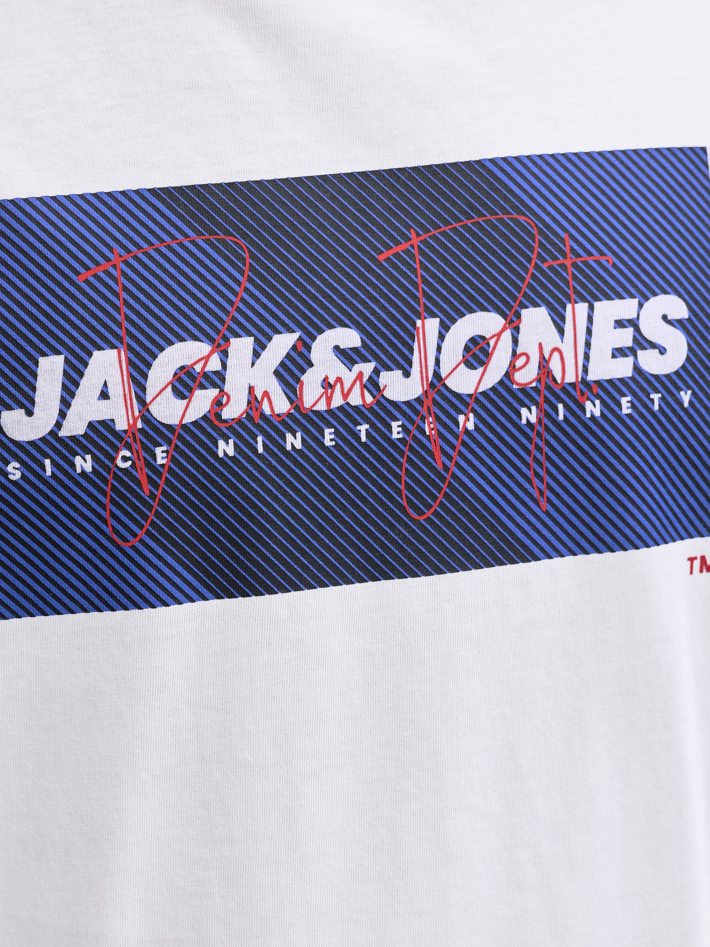 Jack & Jones Rundhalsshirt »JJCOLE PRINT TEE SS CREW NECK«