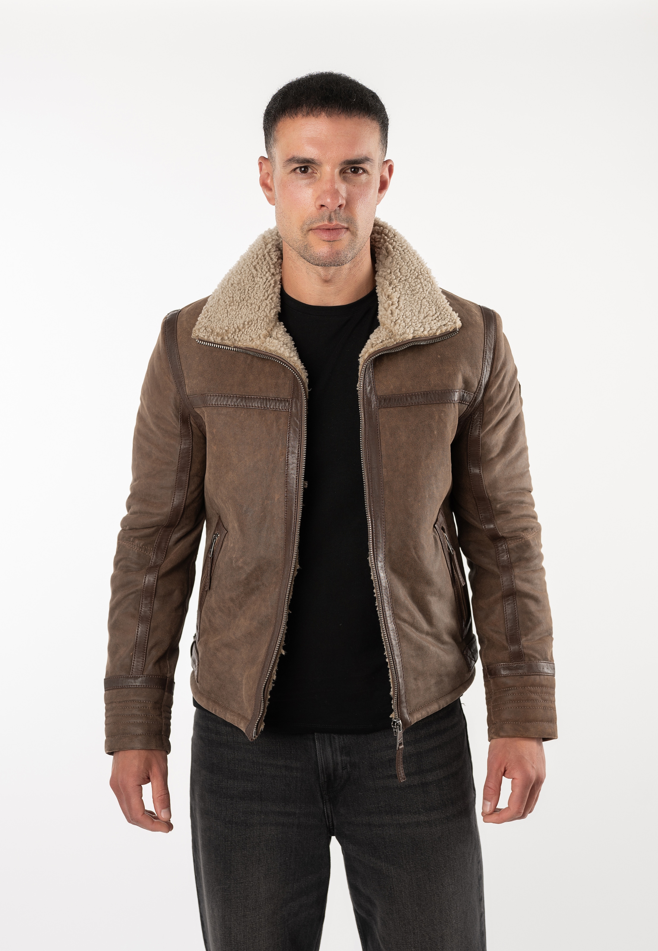 Mauritius Lederjacke »MMArcticon« mit Umlegekragen, Regular Fit