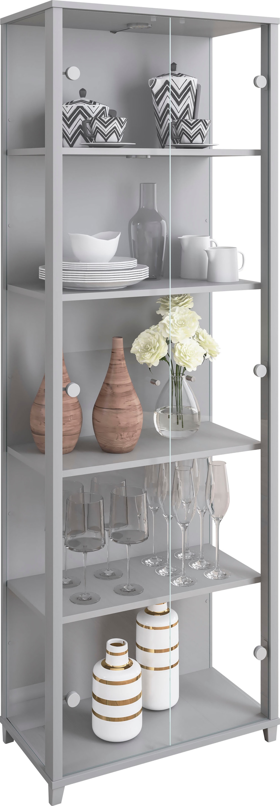 fif möbel Vitrine »OPTIMA« Standvitrine, Vitrinenschrank, Glasvitrine, Sammlervitrine