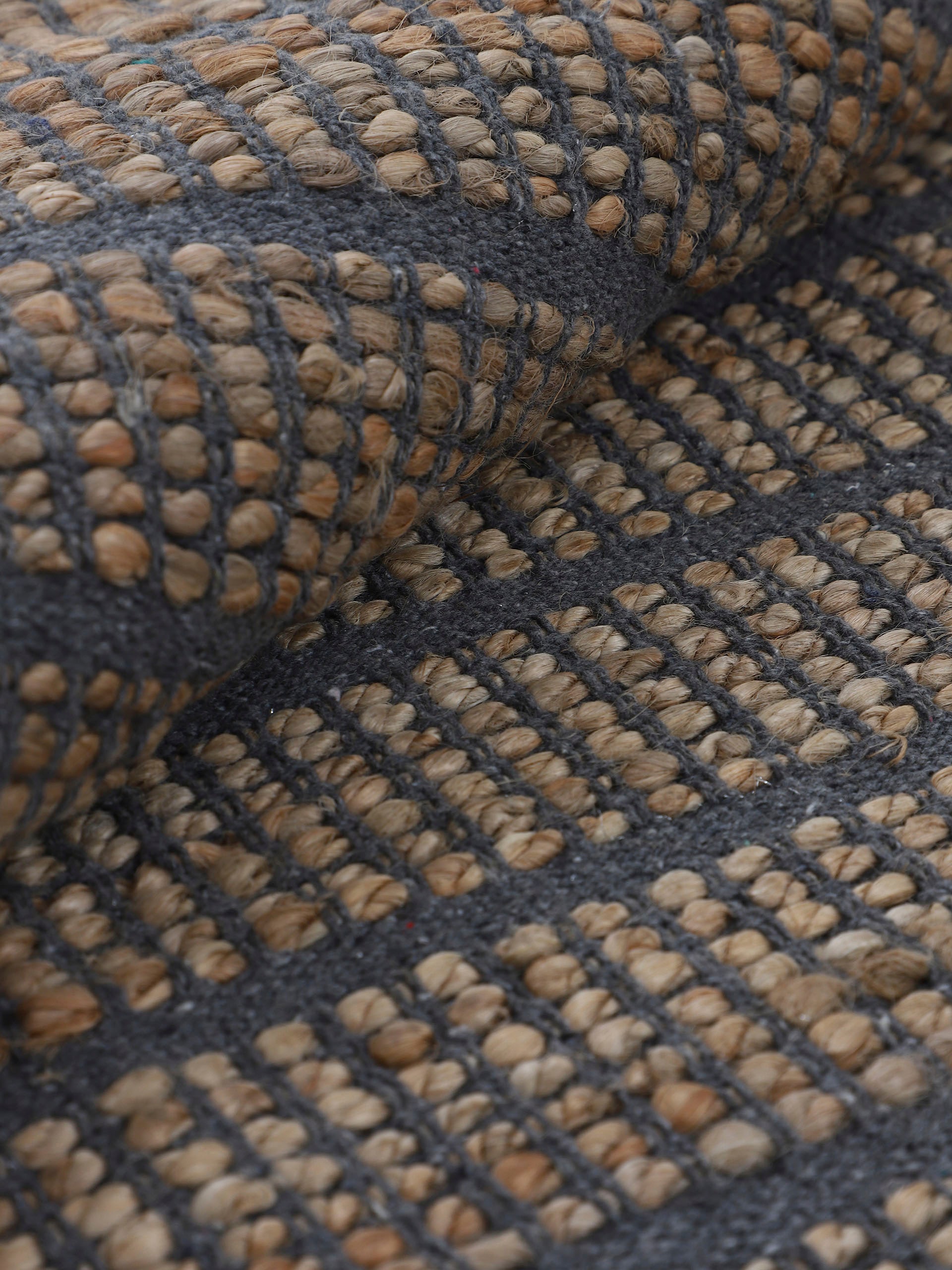 carpetfine Teppich »Lara, auch als Läufer«, rechteckig, 6 mm Höhe, handgearbeitet, Wendeteppich aus 70% Jute/Baumwolle, Wohnzimmer