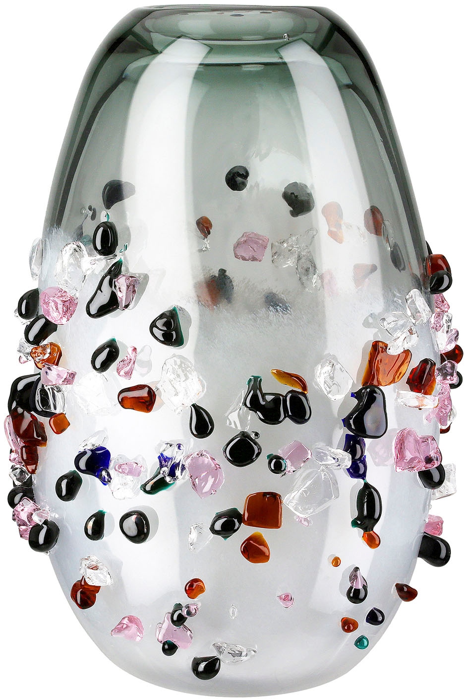 Casablanca by Gilde Tischvase »Vase Stones schwarz transparent«, (1 St.)