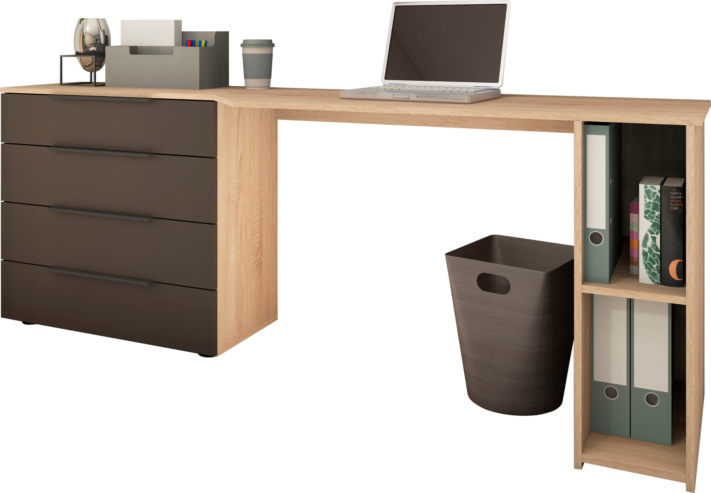 borchardt Möbel Schreibtisch mit 196 cm Breite Stauraum, »Tom«, OTTO Shop Online