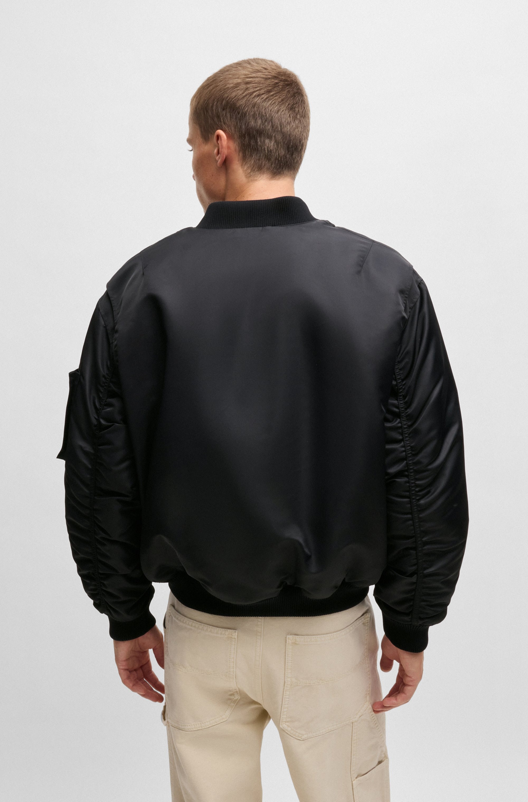 HUGO Blue Bomberjacke »Falorri«, in Moiré Optik