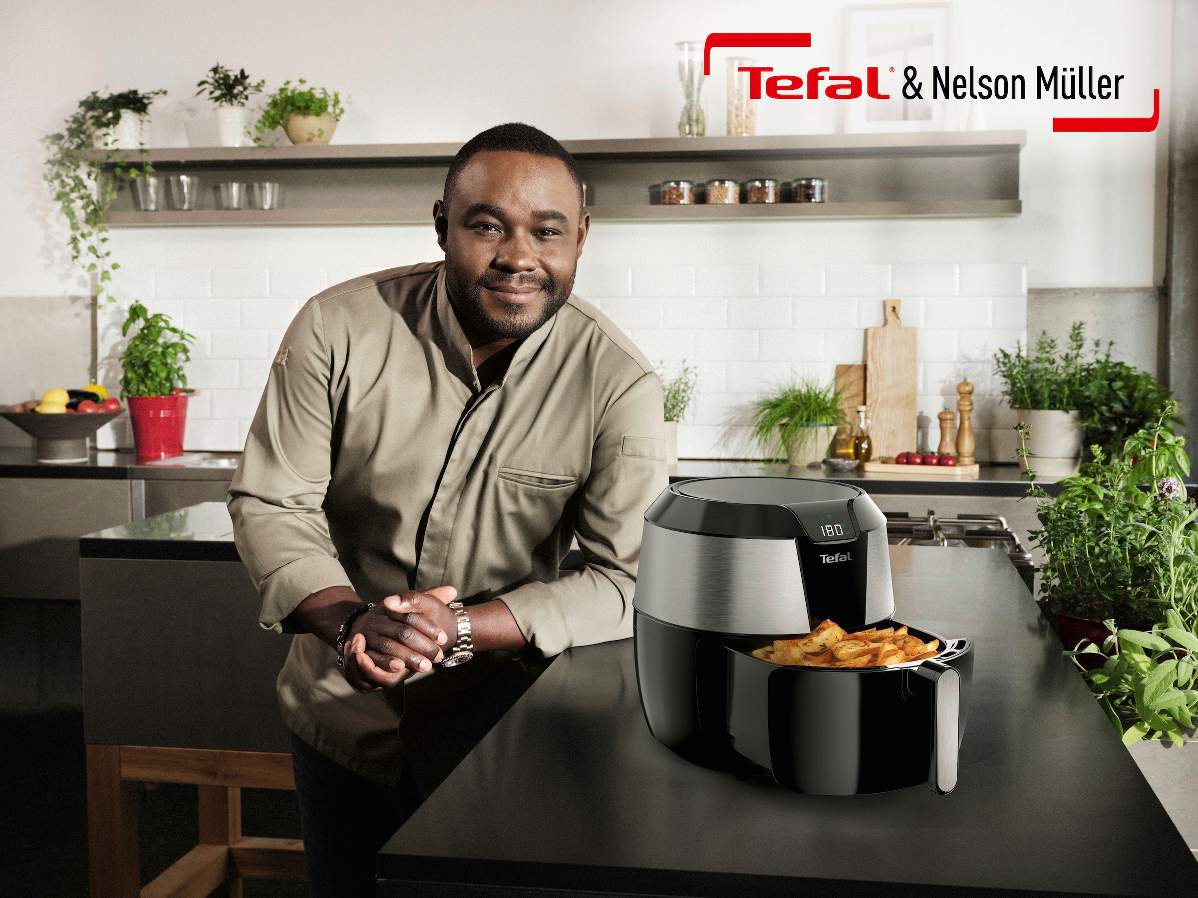 Tefal Heißluftfritteuse »EY701D.HERO Easy Fry XXL mit Zubehör-Set«, 1850 W, Fassungsvermögen 1,6 kg, Timer, 8 automatische Menüs