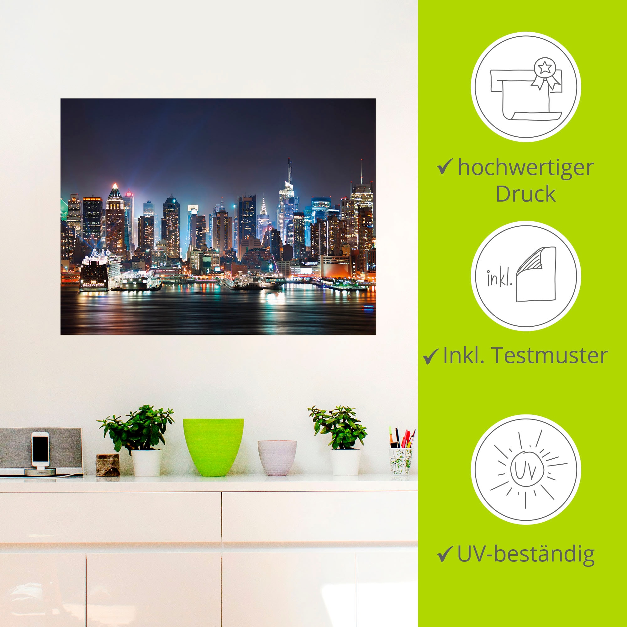 Artland Wandbild »New York City Times Square«, Amerika, (1 St.), als Leinwandbild, Poster, Wandaufkleber in verschied. Größen