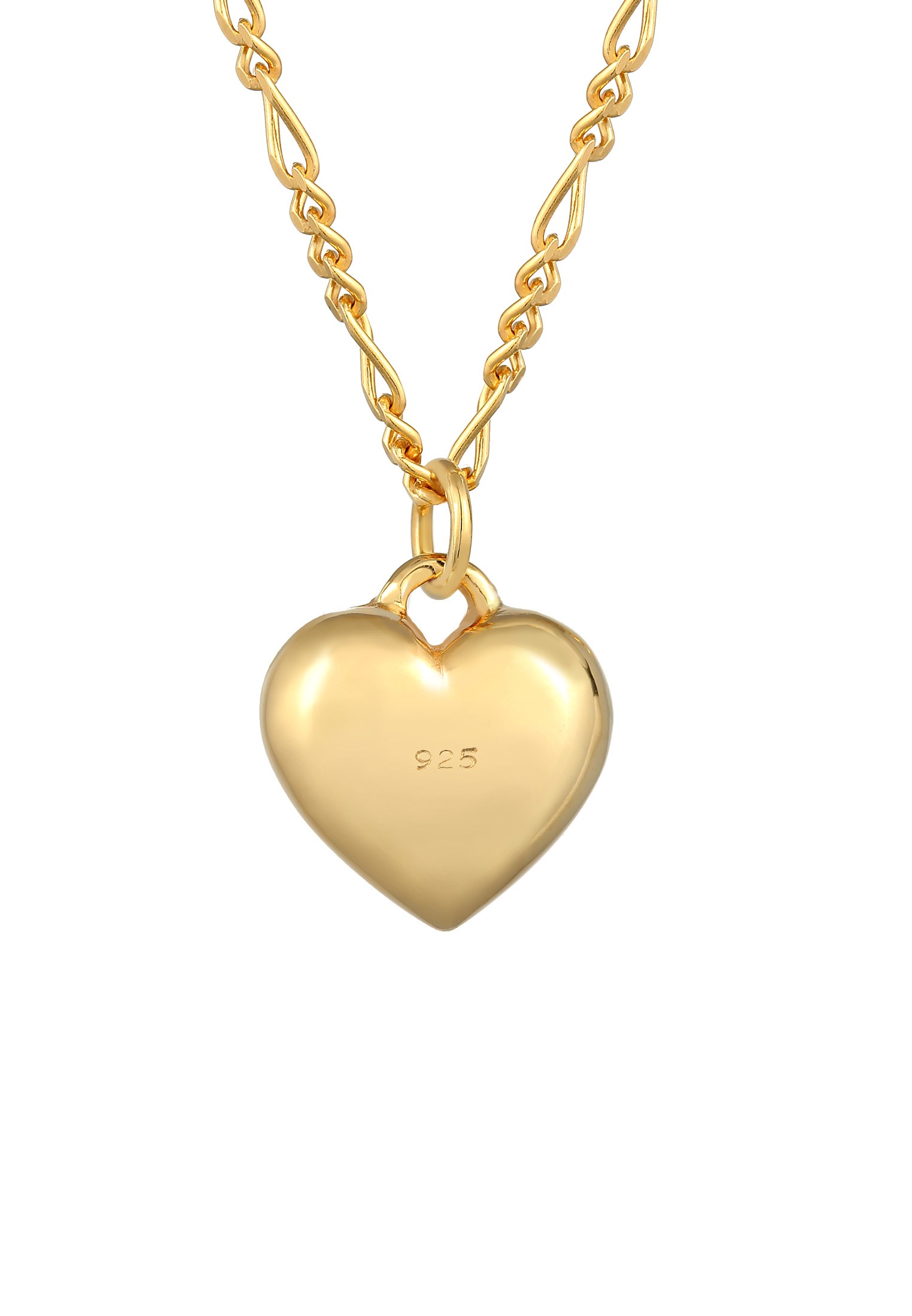 Elli Silberkette »Halskette Herz Kristalle Figaro 925 Silber, mit Kristallen von Swarovski®«