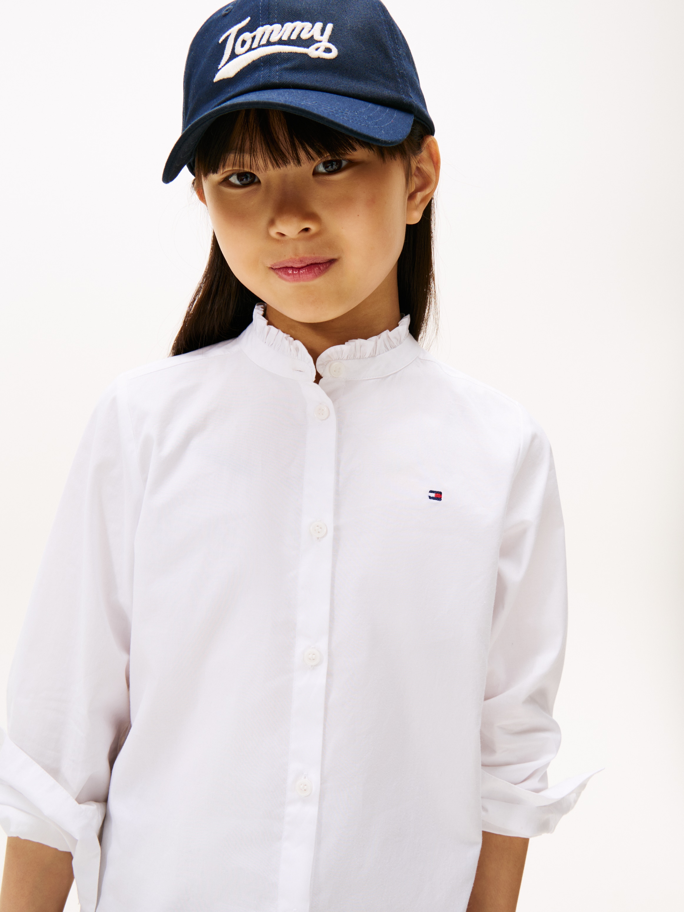 Tommy Hilfiger Langarmbluse »RUFFLE COLLAR BLOUSE LS«, Kinder bis 16 Jahre