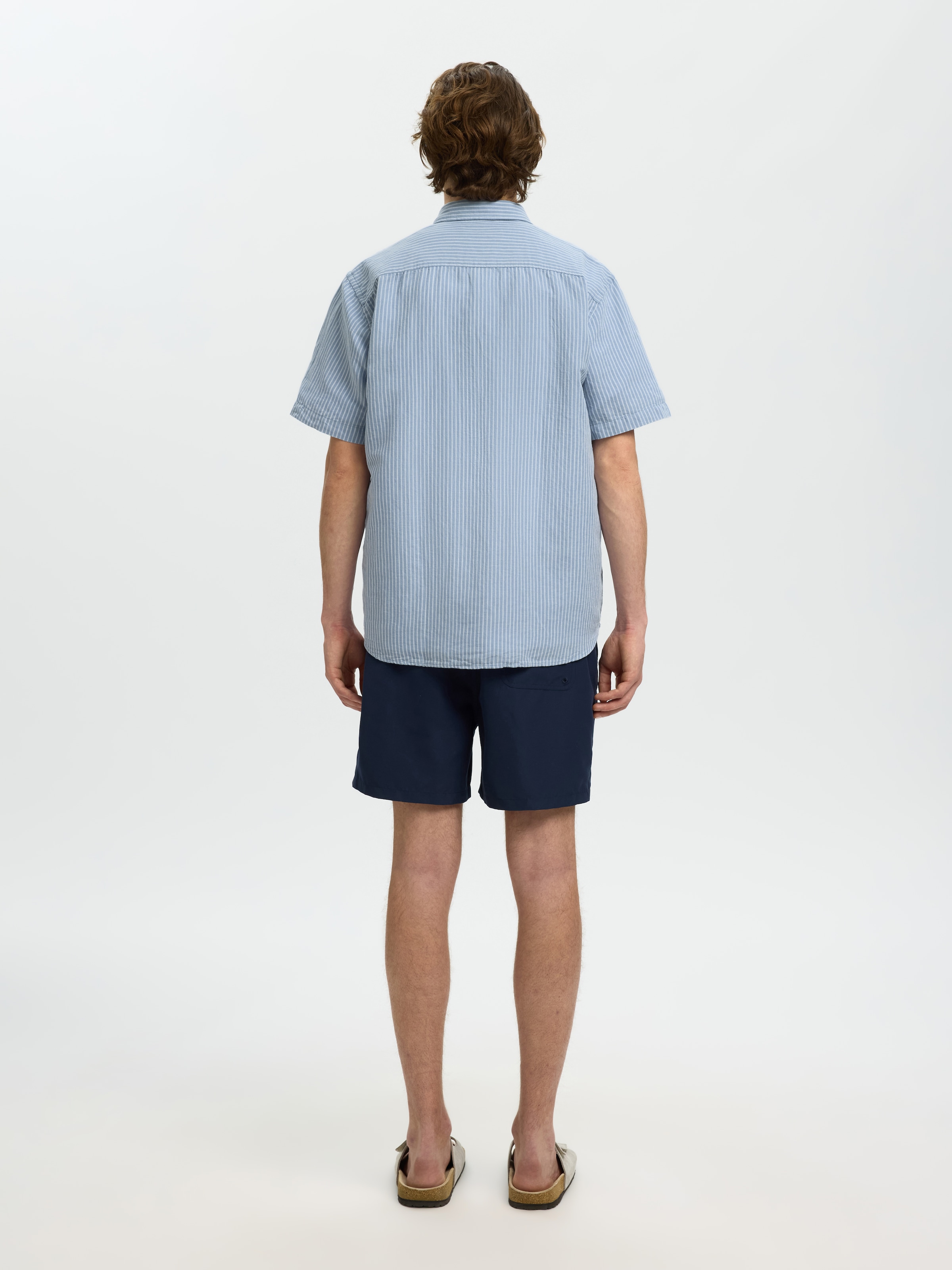 SELECTED Langarmhemd »SLHREGCLAY LINENBLEND SS SHIRT CLA NOOS«