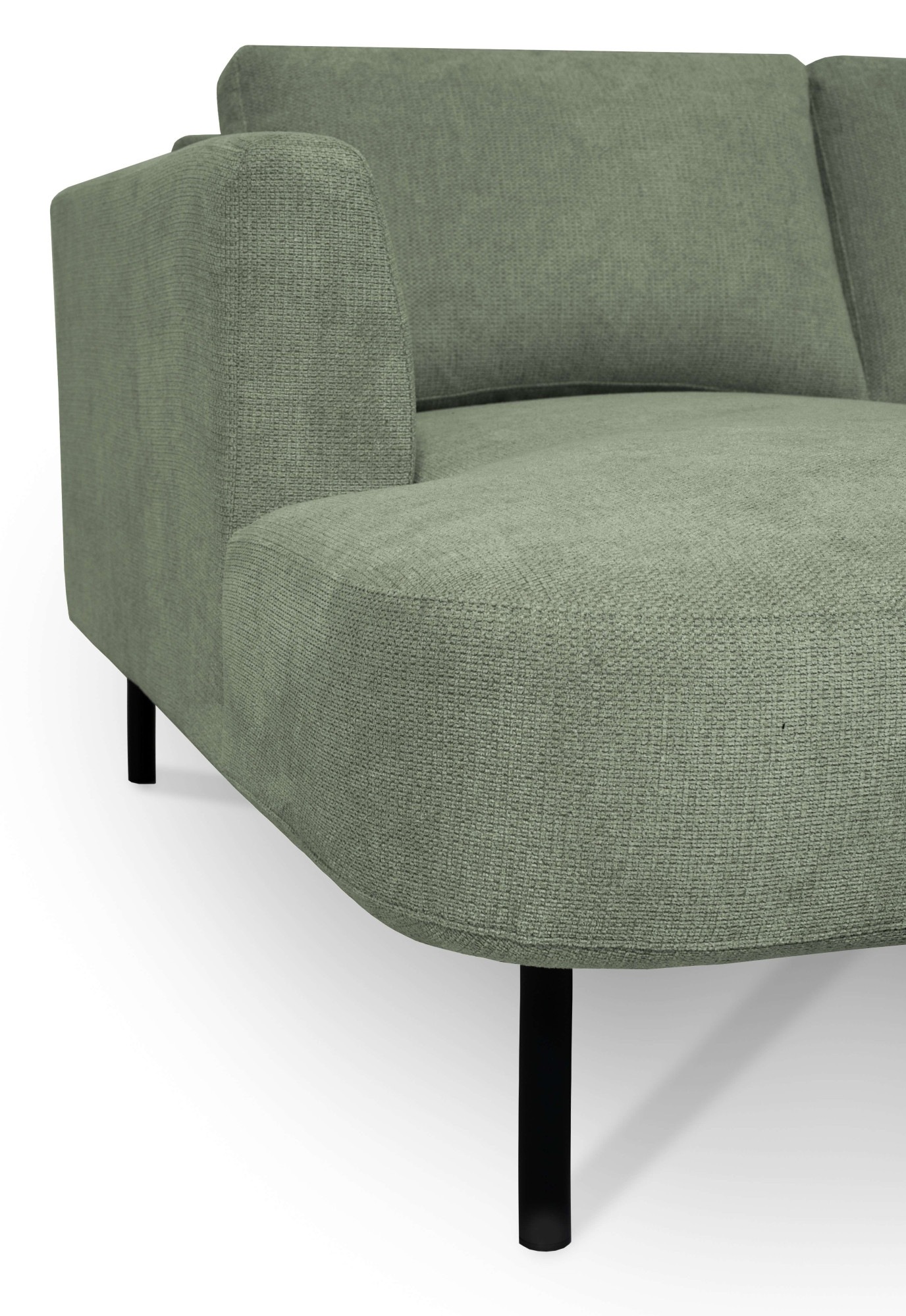 OTTO home Wohnlandschaft »Cesola« in weichem Chenille-Stoff, Breite 327 cm, mit schwarzen Metallfüßen