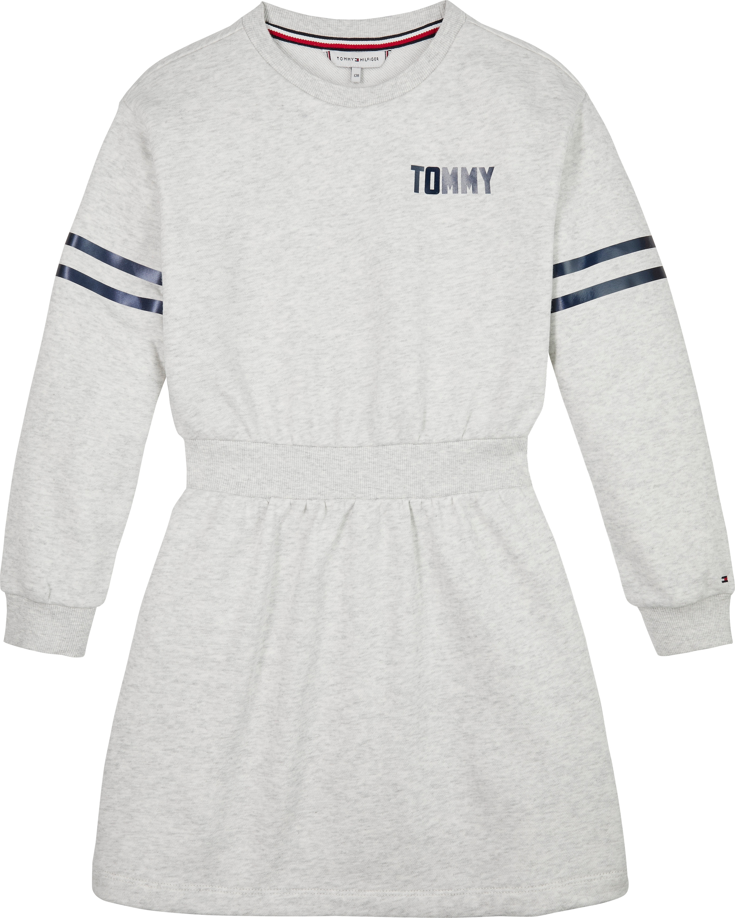 Tommy Hilfiger Sweatkleid »SATIN APPLIQUE HWK DRESS LS«, für Kinder bis 16 Jahre, mit Satin-Applikation