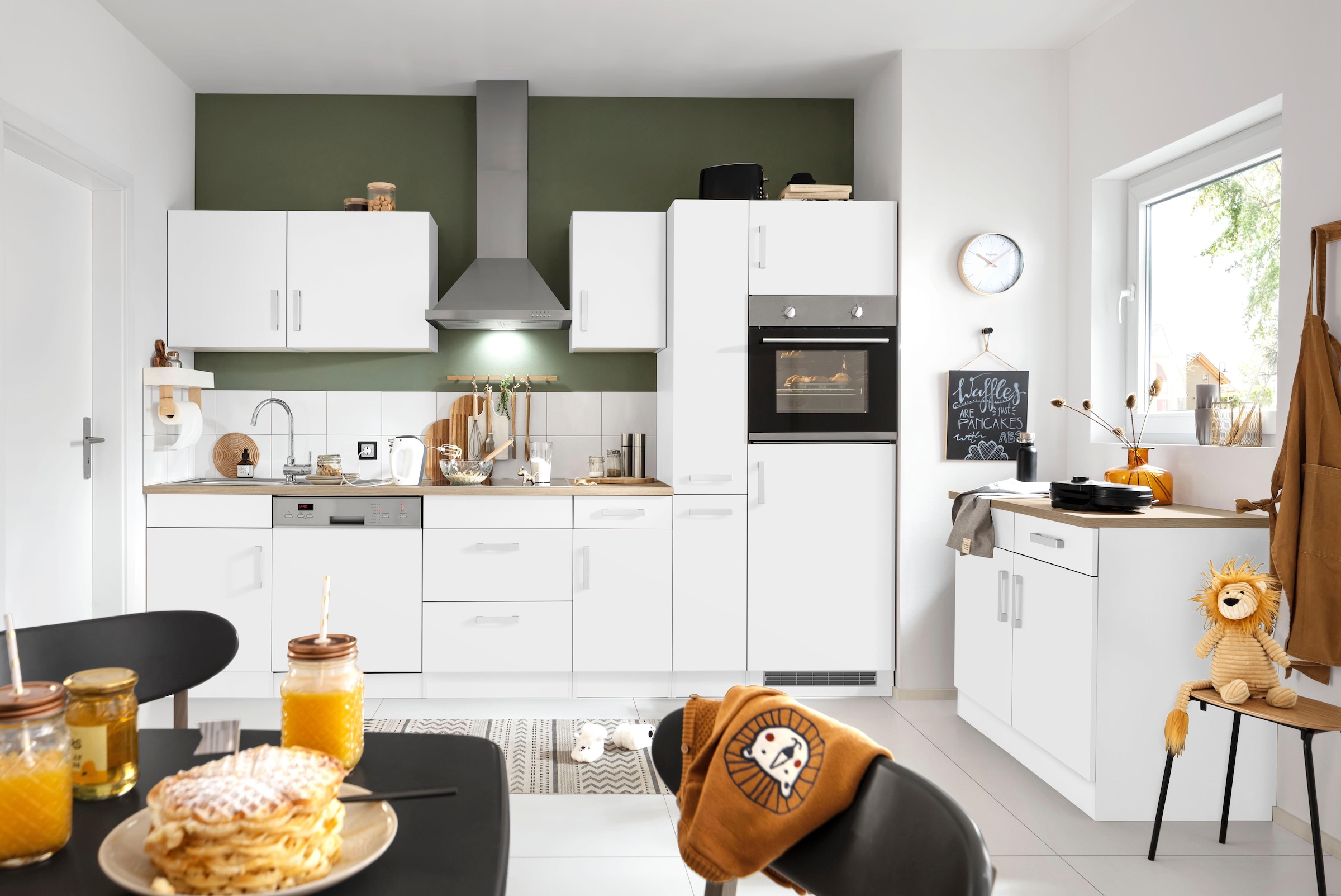 KOCHSTATION Küchenzeile »KS-Gera« Breite 300 cm, wahlweise mit E-Geräten, mit Arbeitsplatte