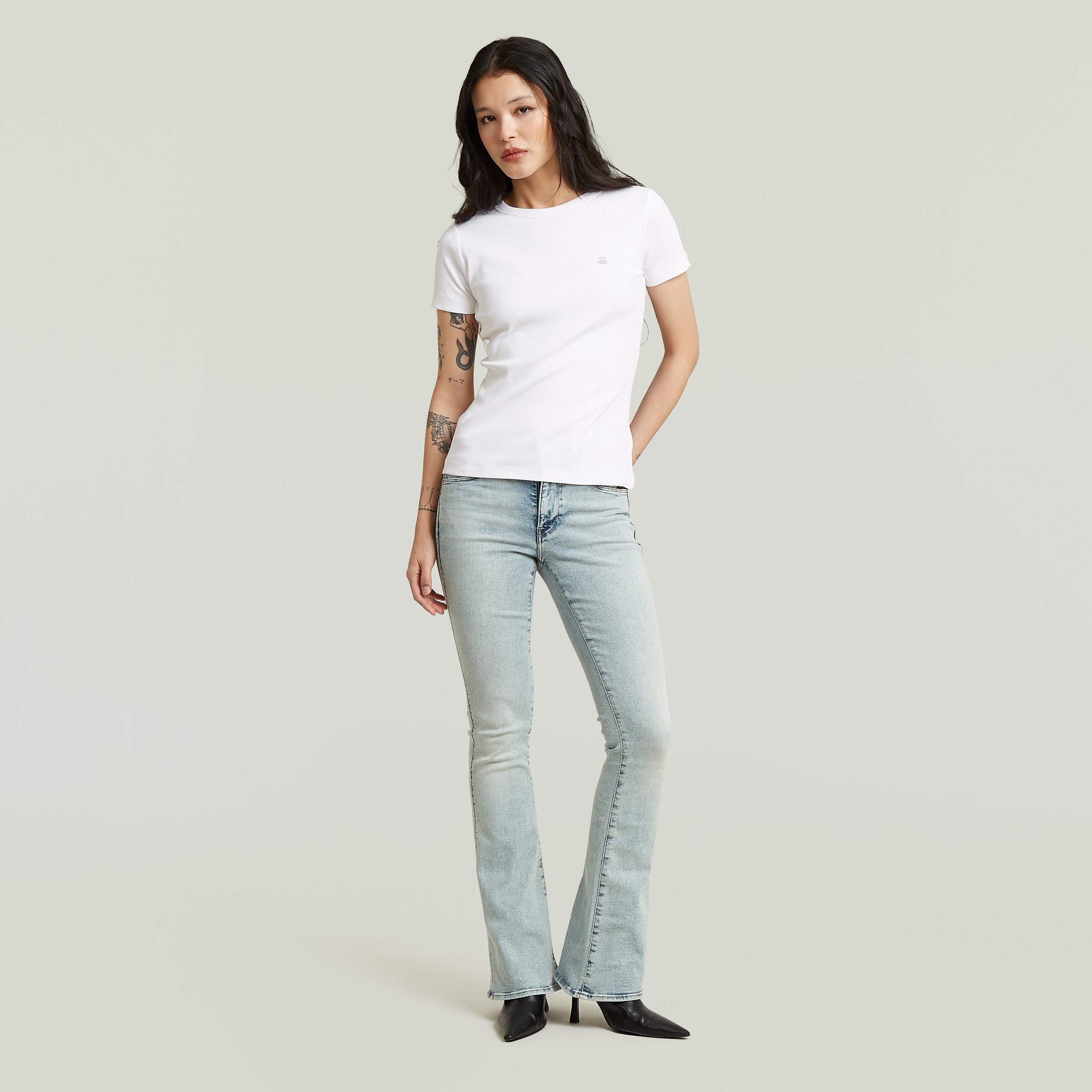 G-STAR T-Shirt »Slim Rib Wmn« in Rundhalsform