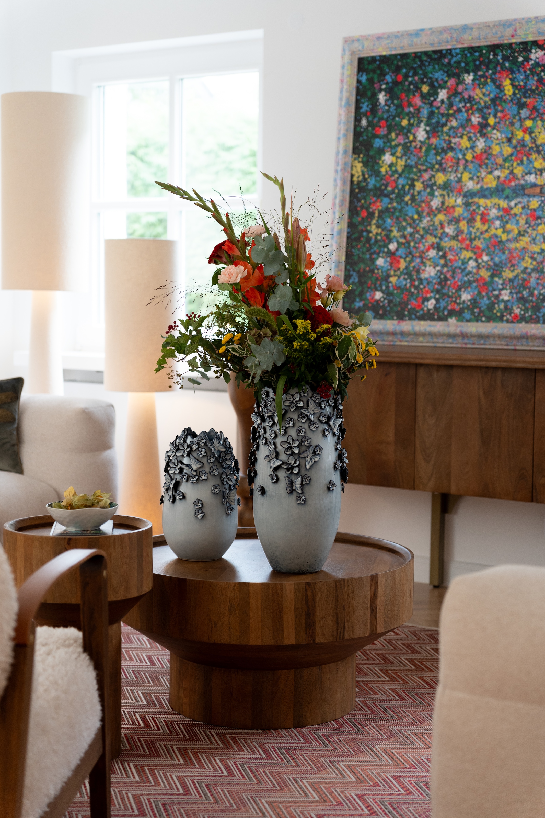 Kare Design Dekovase »Butterflies Lightblue 50cm«