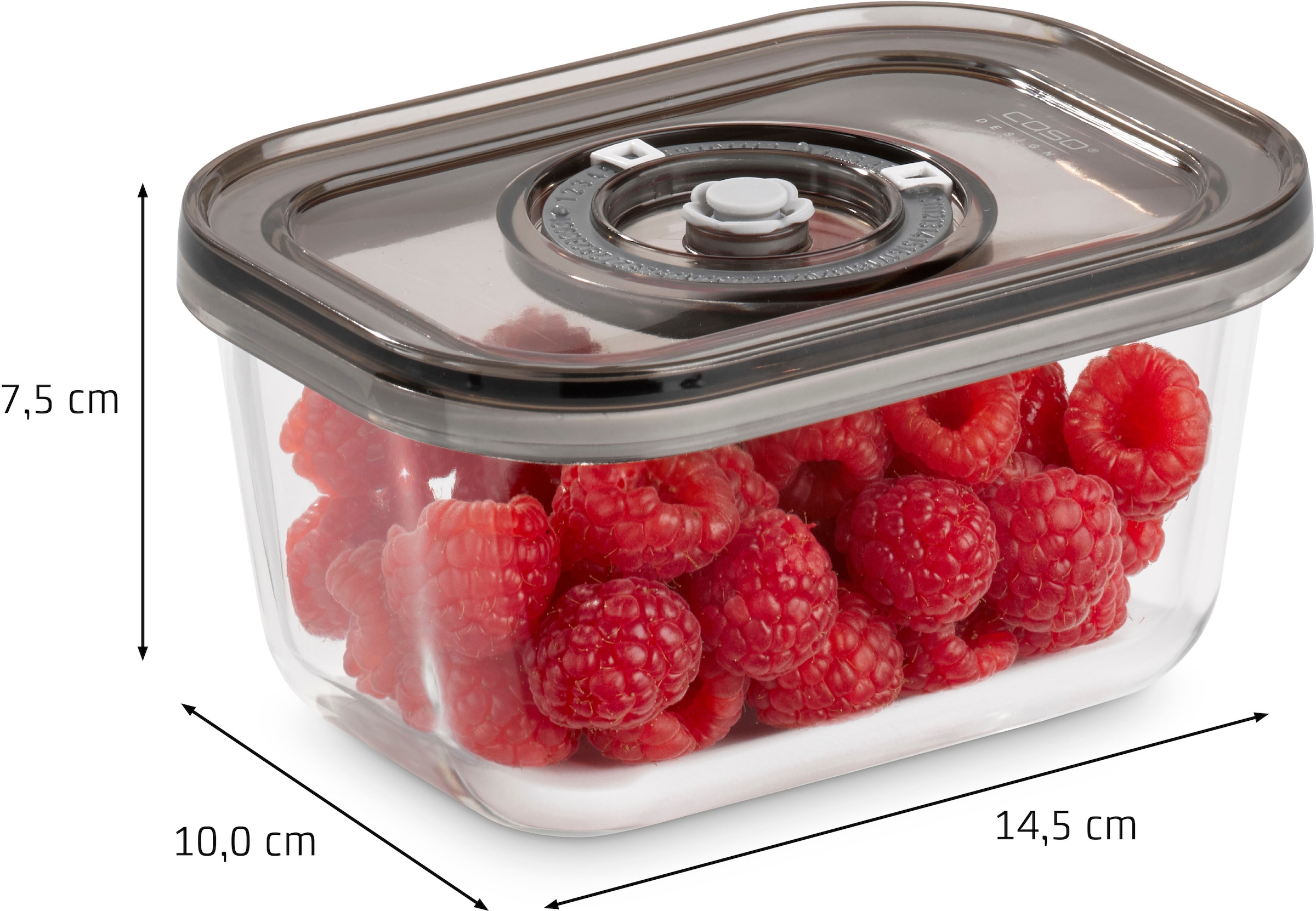 Caso Vakuumbehälter »1177 VacuBoxx Eco-Set« 3 Glasbehälter mit Kunststoffdeckel