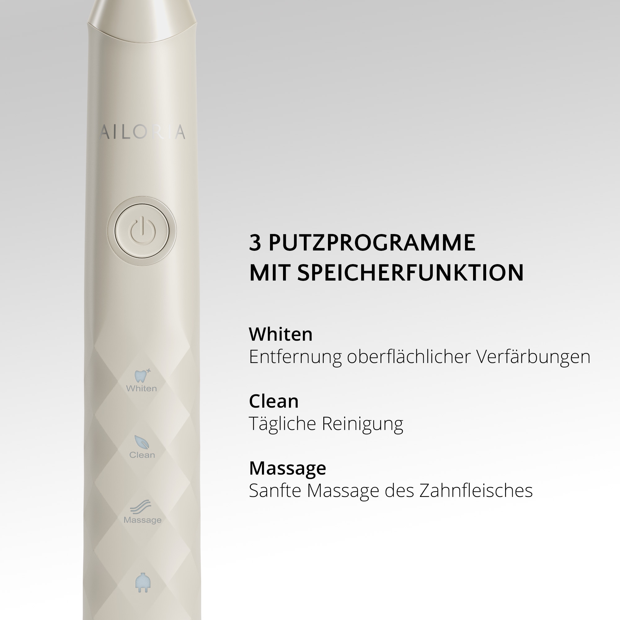 AILORIA Schallzahnbürste »USB-Schallzahnbürste SHINE BRIGHT SET«