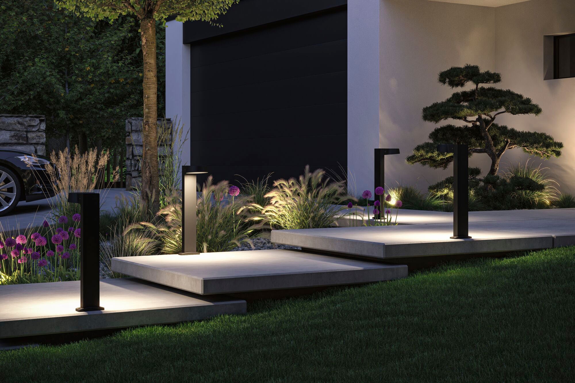 Paulmann LED Pollerleuchte »Outdoor 230V Capea Grand IP44 anthrazit«, 1 flammig, Outdoor 230V Capea Grand IP44 anthrazit