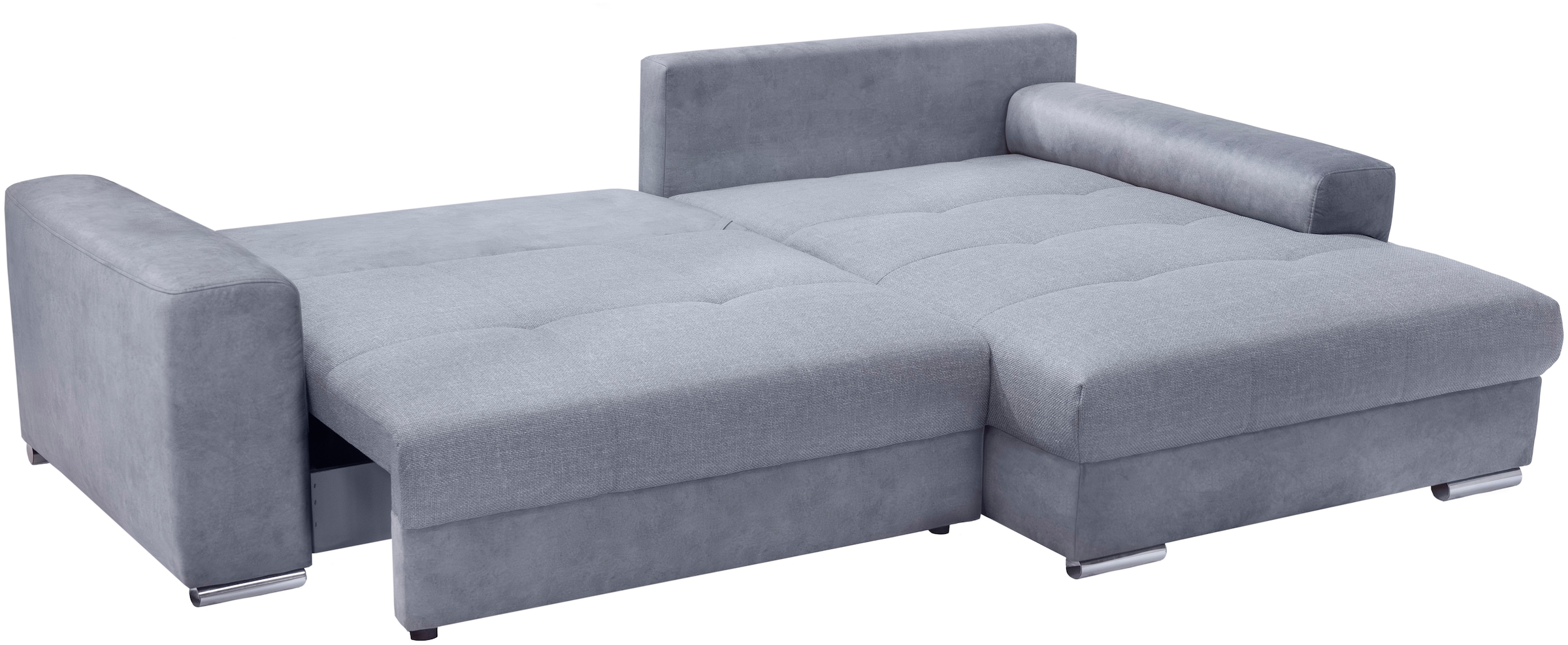 exxpo - sofa fashion Ecksofa »Larnaca, inkl. Bettfunktion und Bettkasten, bequem und komfortabel,«, mit extrabreiten Rückenkissen und 2 Zierkissen