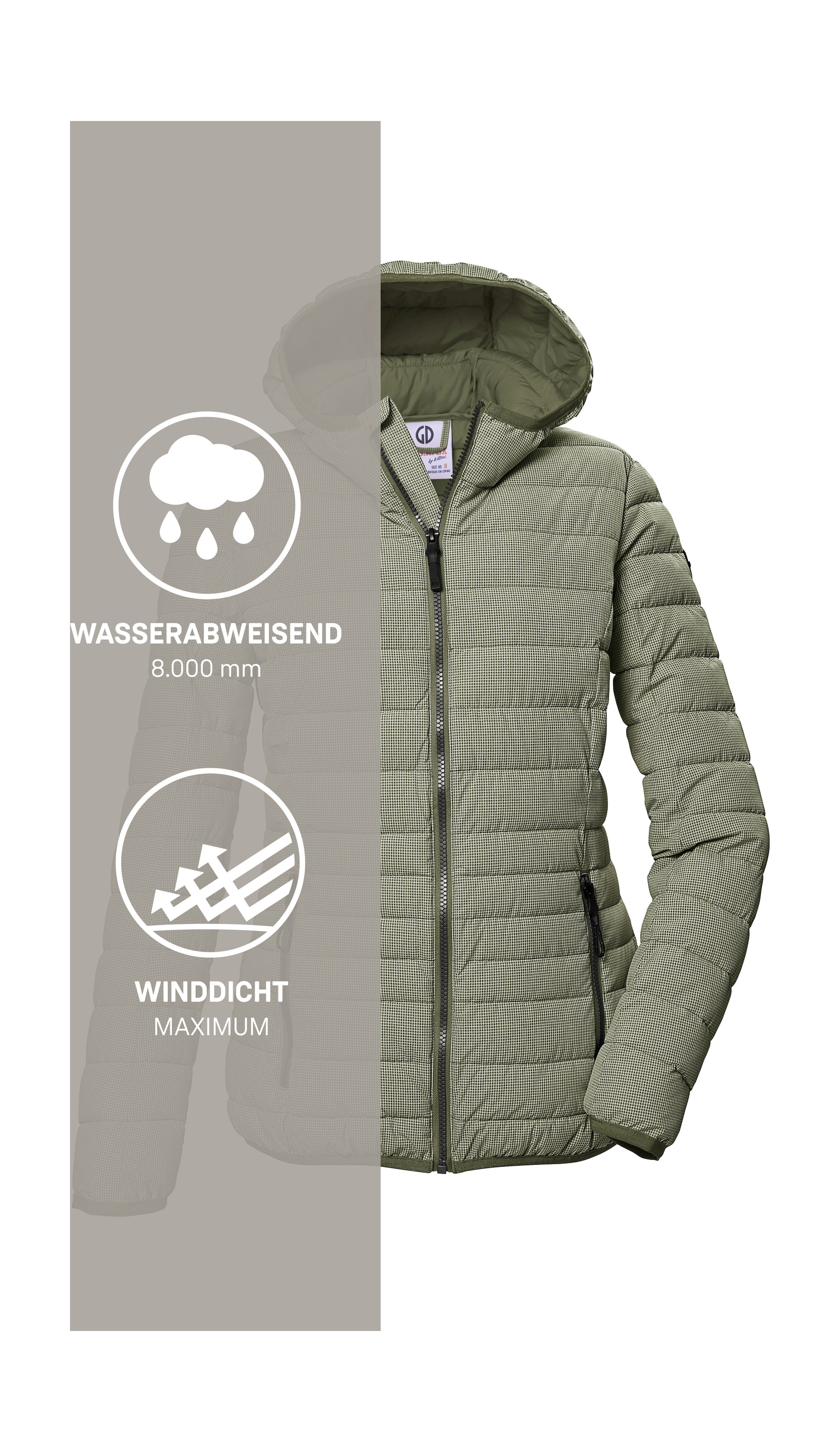 G.I.G.A. DX by killtec Steppjacke »GS 65 WMN QLTD JCKT« Leichte Steppjacke: wasserabweisend, winddicht, elastische Bündchen