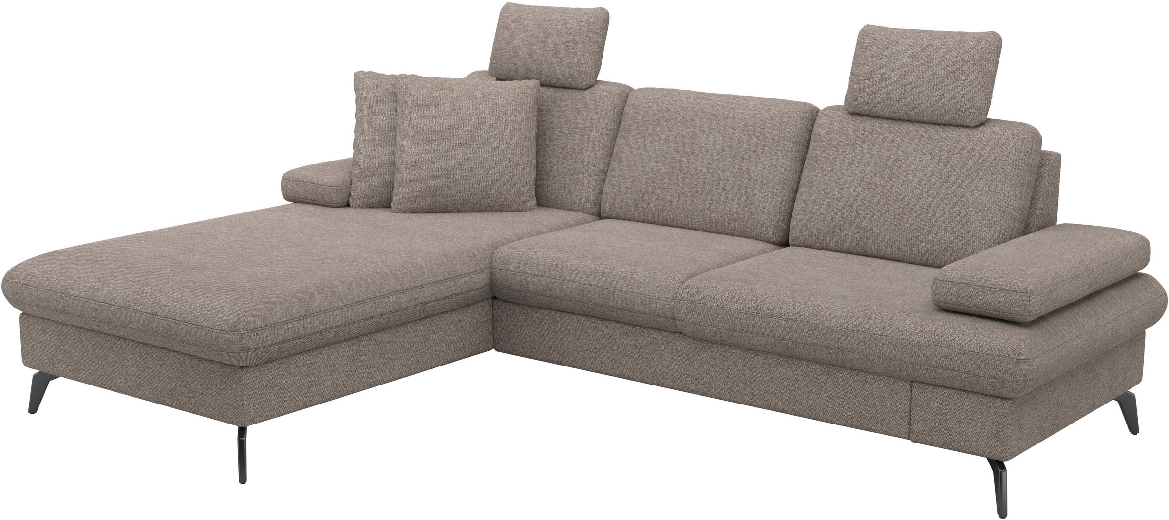 sit&more Ecksofa »Morris Jubi L-Form«, inkl. Armteilfunktion und 1 Zierkissen, wahlweise mit Bettfunktion