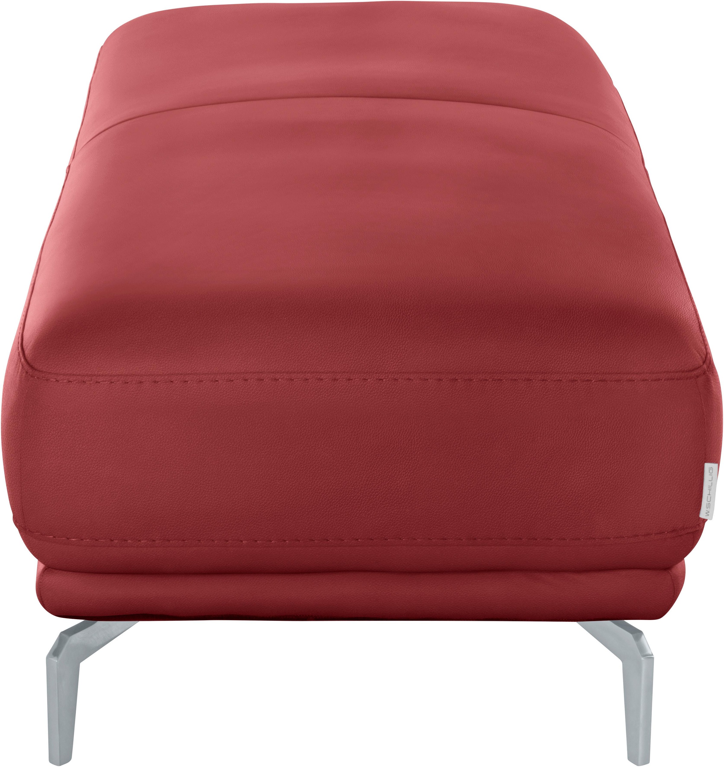 W.SCHILLIG Hocker »montanaa« mit Metallfüßen in Silber matt, Breite 141 cm