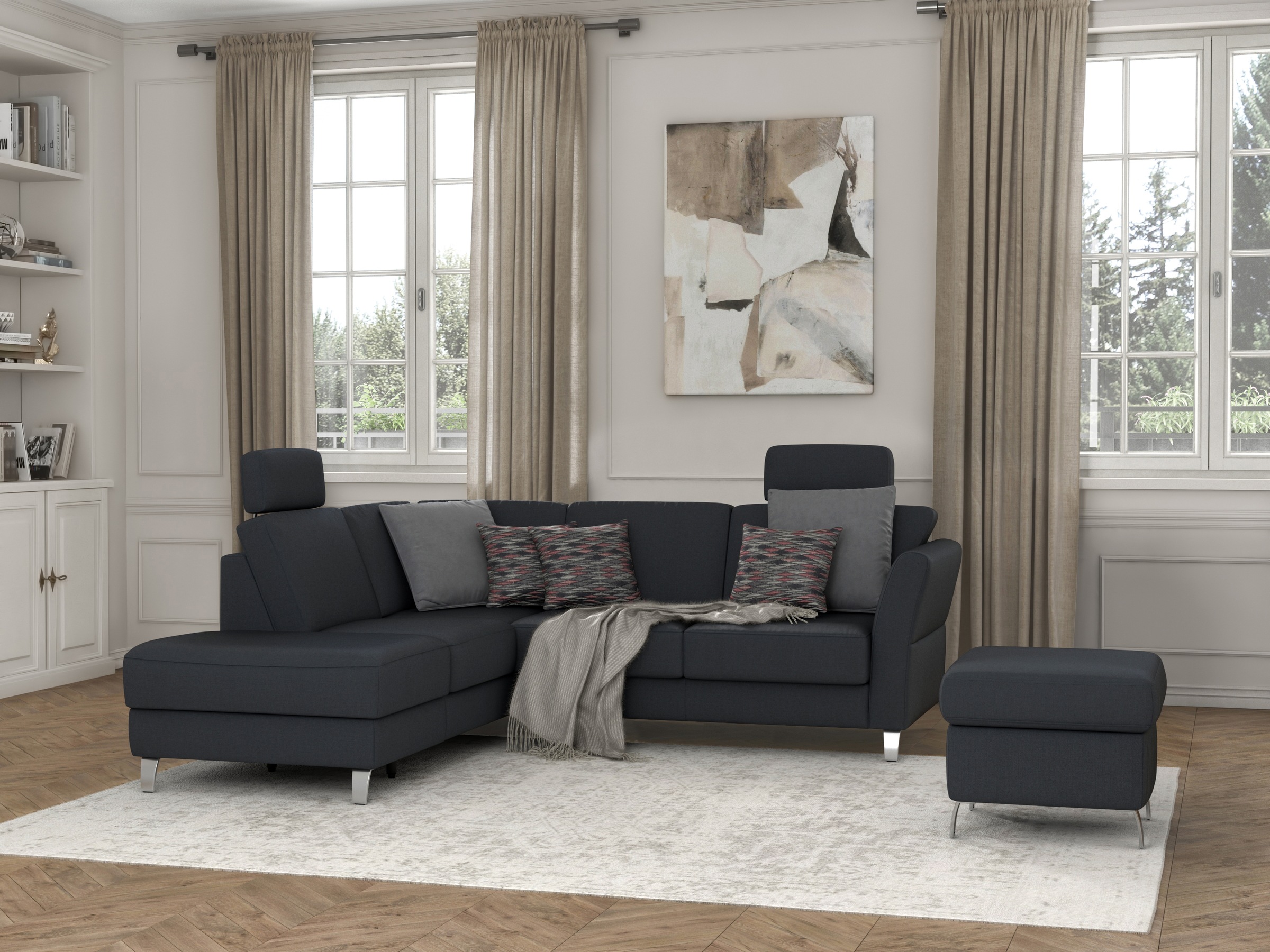 sit&more Stauraumhocker »Visby« auch erhältlich in dem mit Wasser zu reinigendem "Soft clean" Bezug